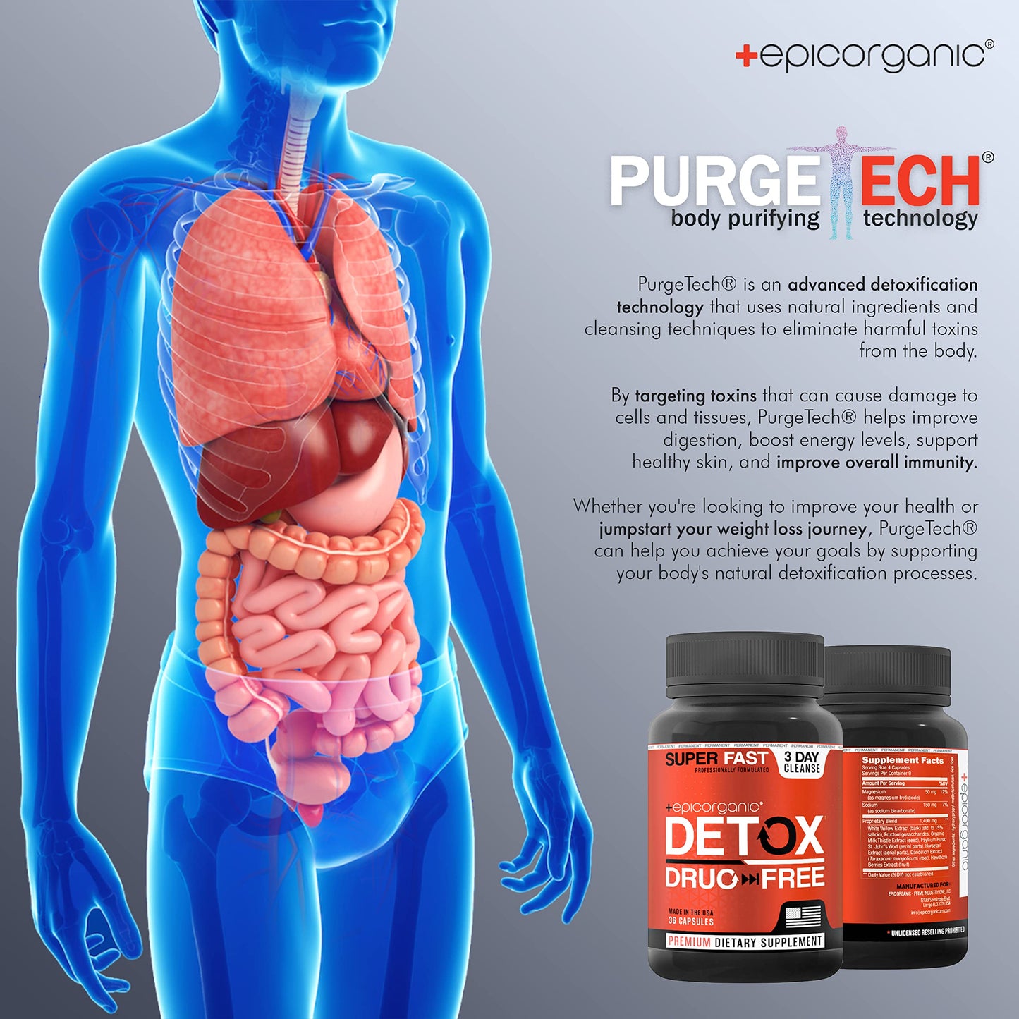 Epic Organicum 3 Day Detox Cleanse, 1 Capsule