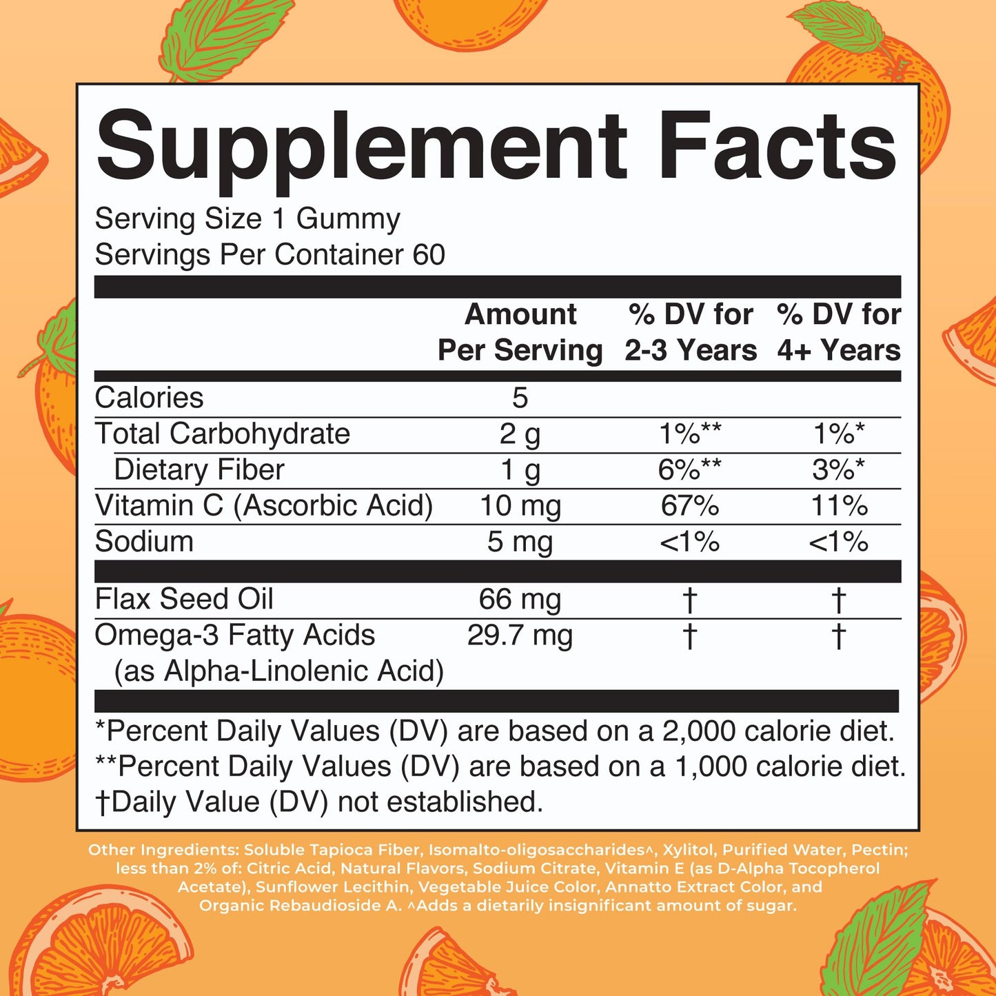 MARYRUTH'S Vegan Omega-3 Gummies for Kids, 60 Count