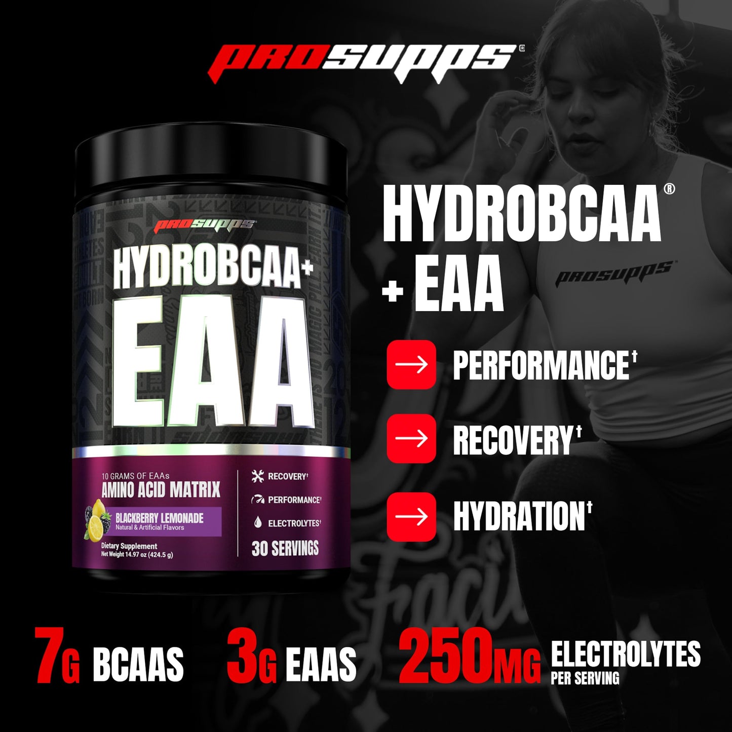 ProSupps HydroBCAA Essential Amino Acids Powder, 14.8 Ounce