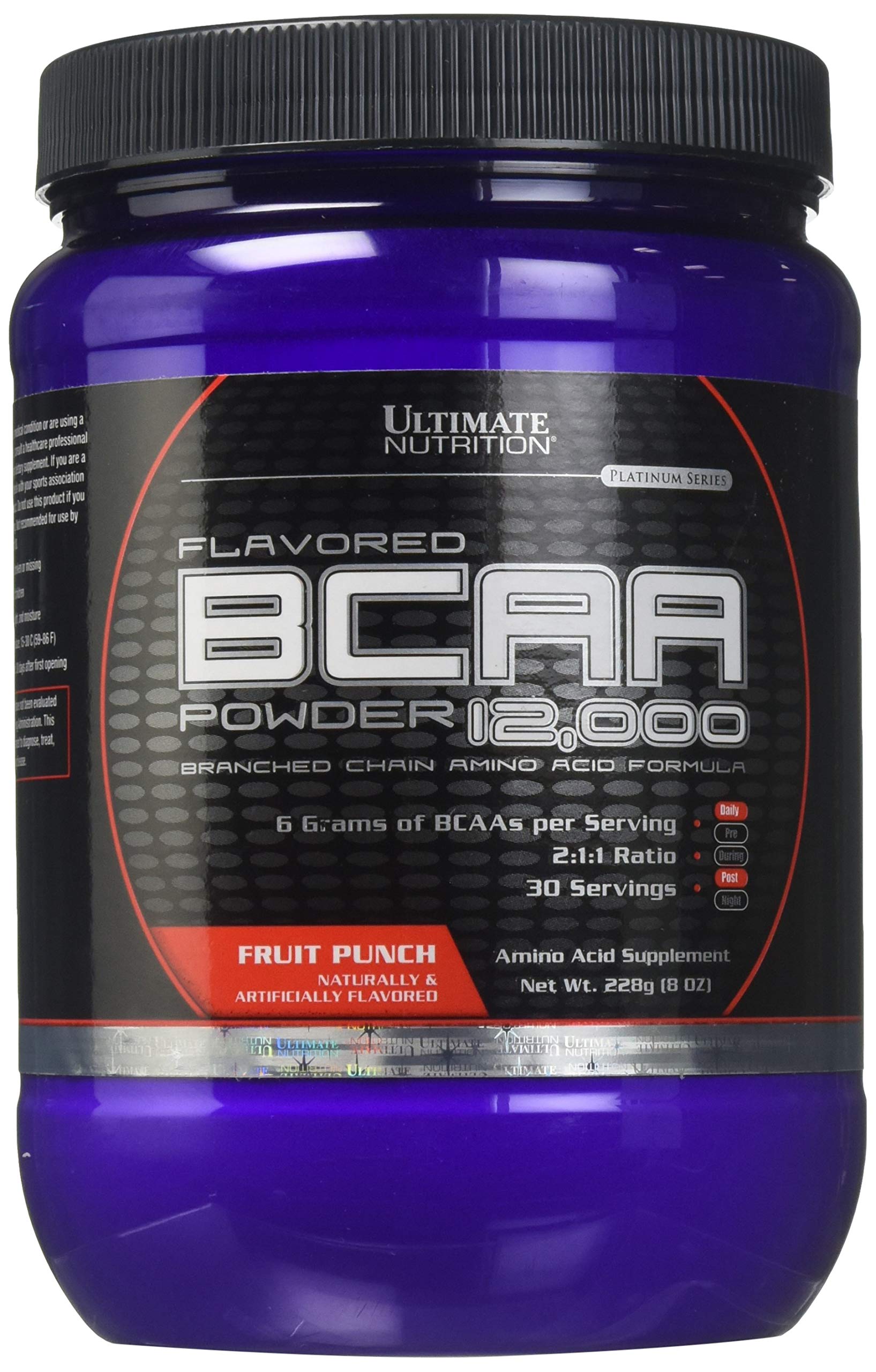 Ultimate Nutrition Flavored BCAA Powder, 8 oz, Fruit Punch
