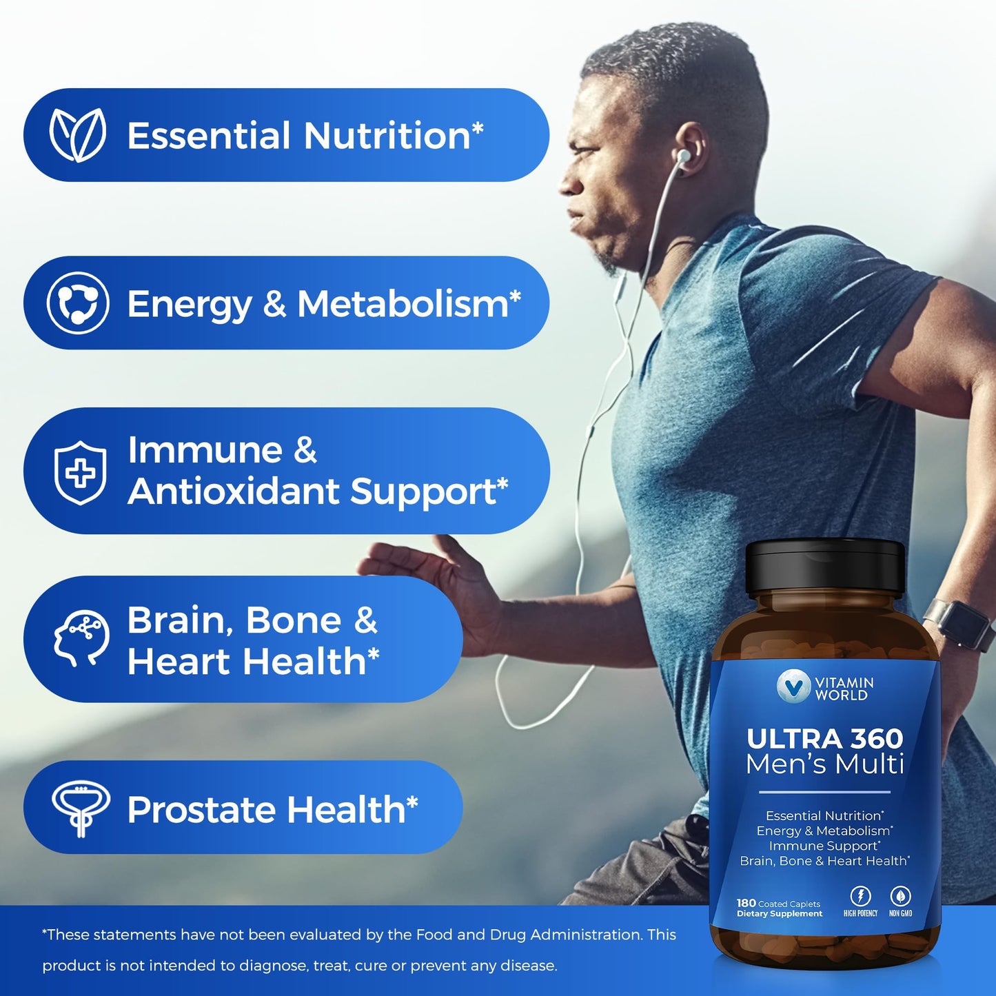 Vitamin World Ultra 360 Multivitamin for Men 180 Caplets