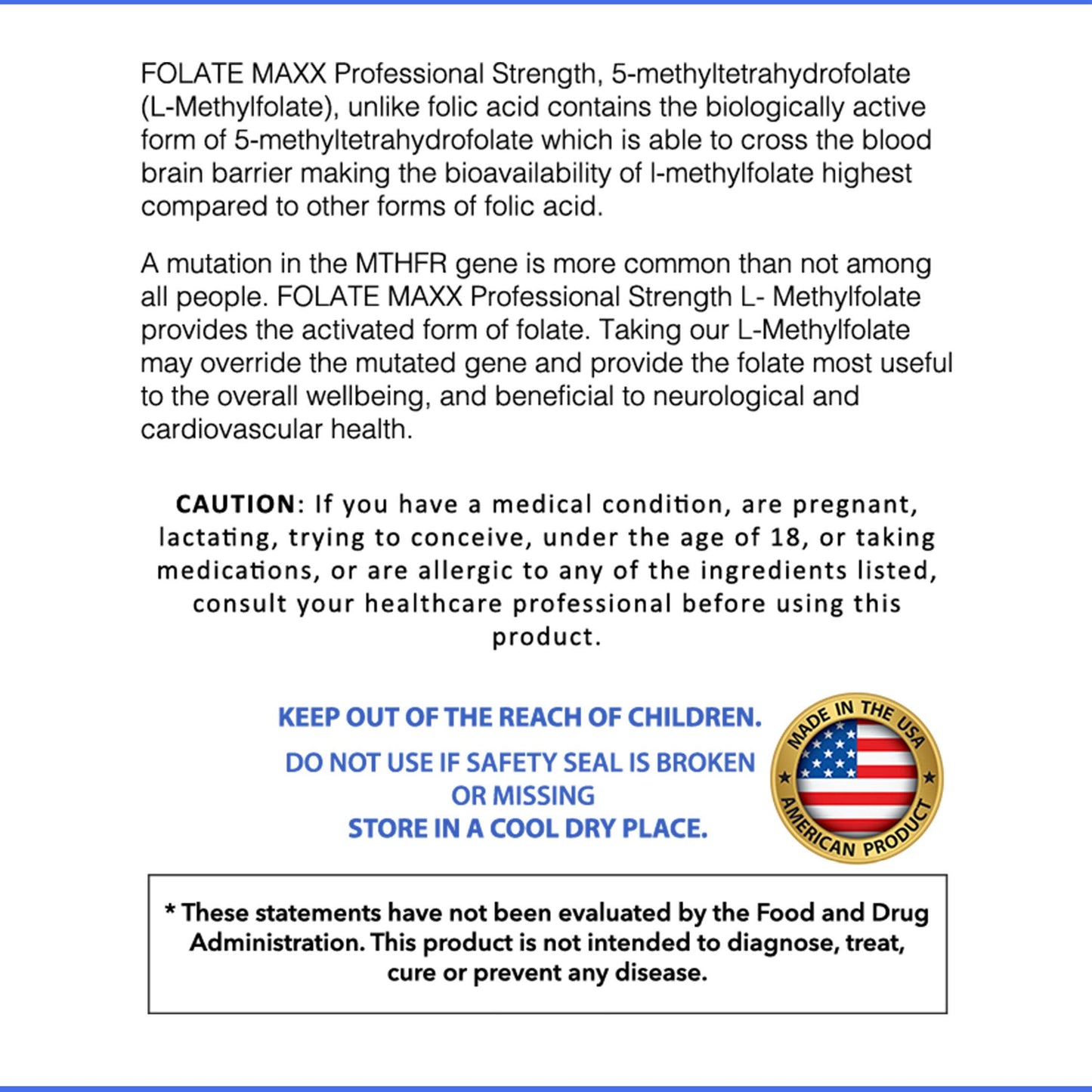 FOLATE MAXX L-Methylfolate 10 mg, 60 Capsules