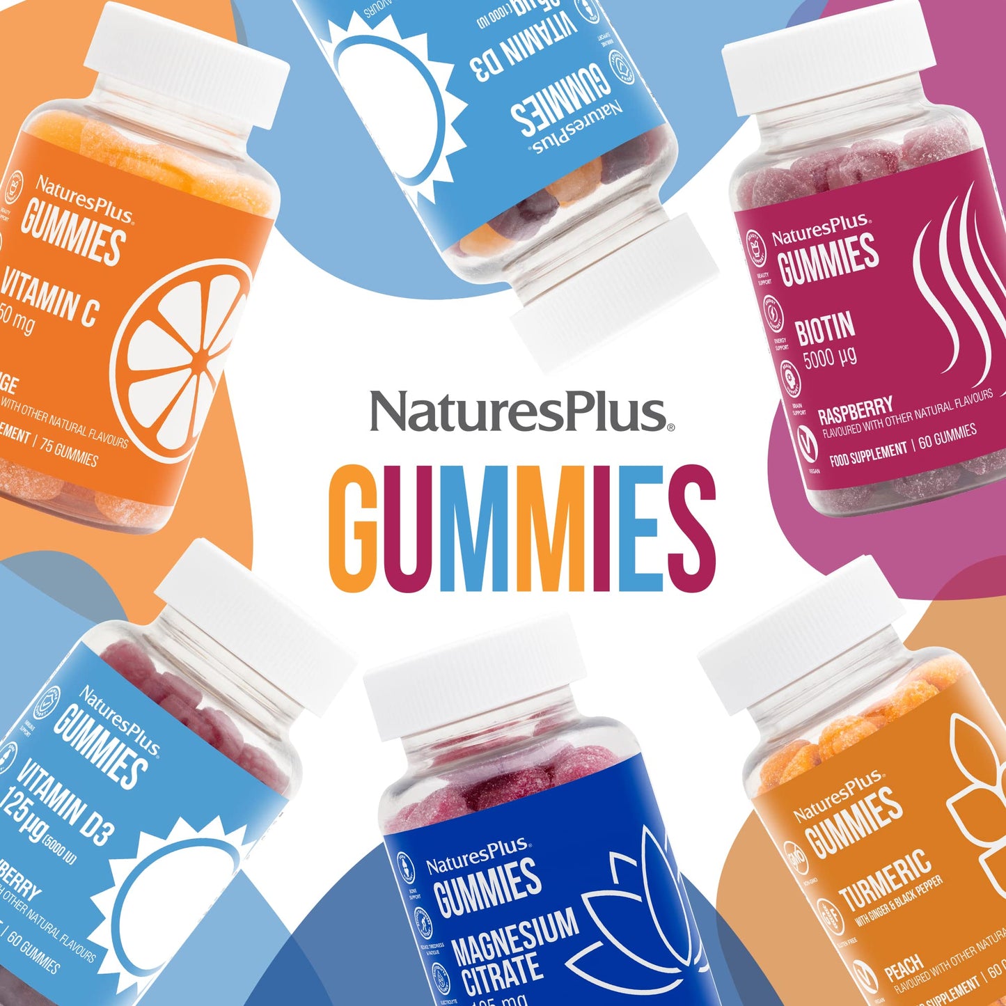 NaturesPlus Vitamin D3 1000 IU Gummies, 60 Count