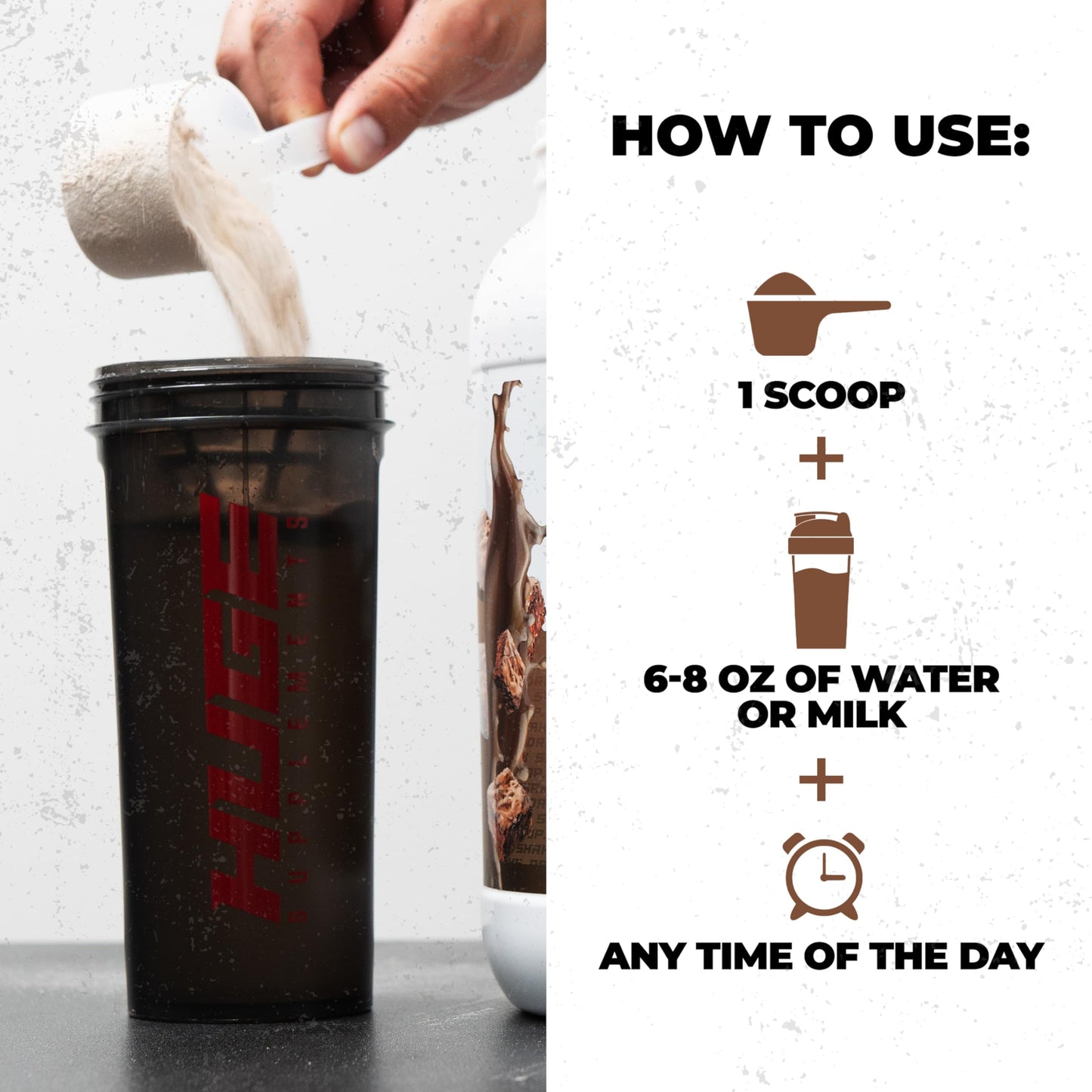 Huge Supplements Huge Whey Protein Powder, Chocolate Brownie, 30 Servings