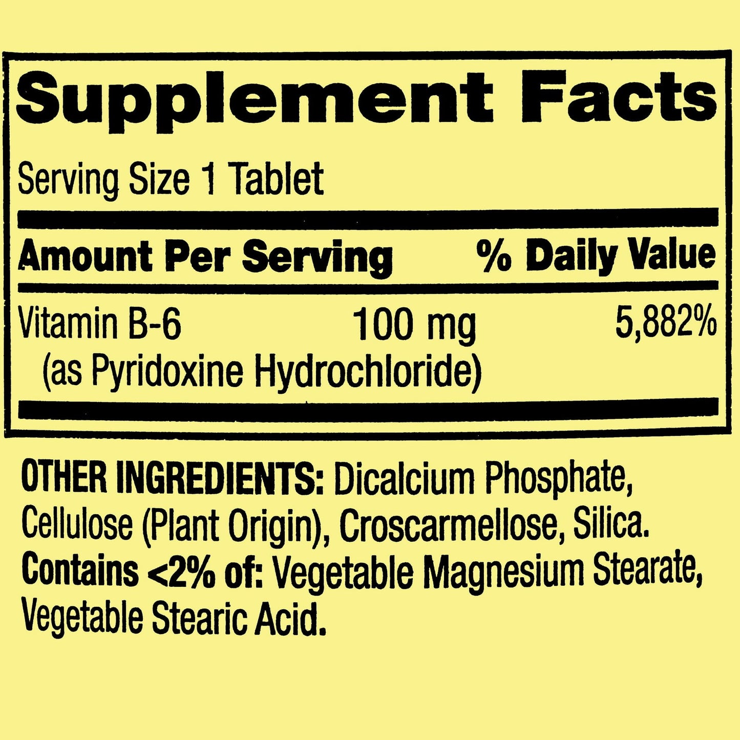 FUSION SHOP STORE Vitamin B6 Tablets 100mg - Essential Nutrient for Energy & Brain Function, 250 Tablets