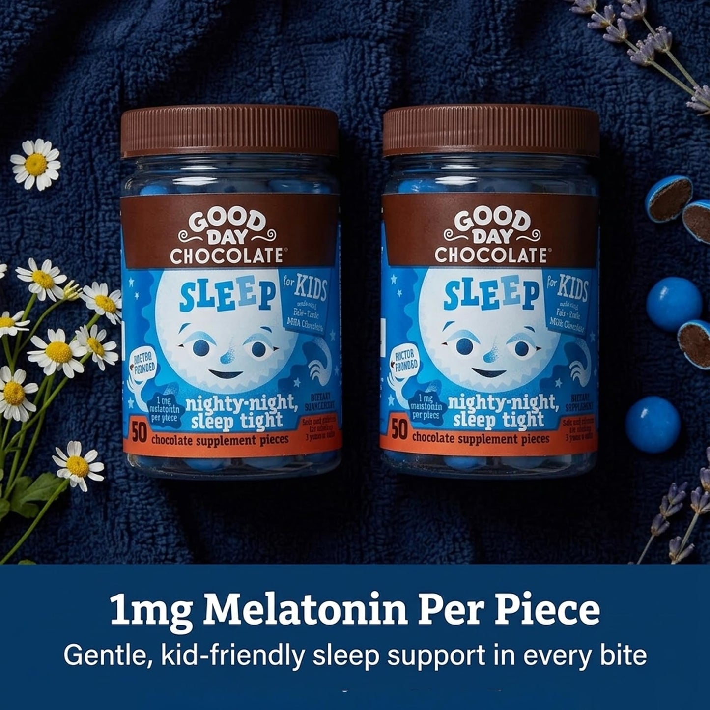 Good Day Chocolate Melatonin for Kids Chewable 100-count