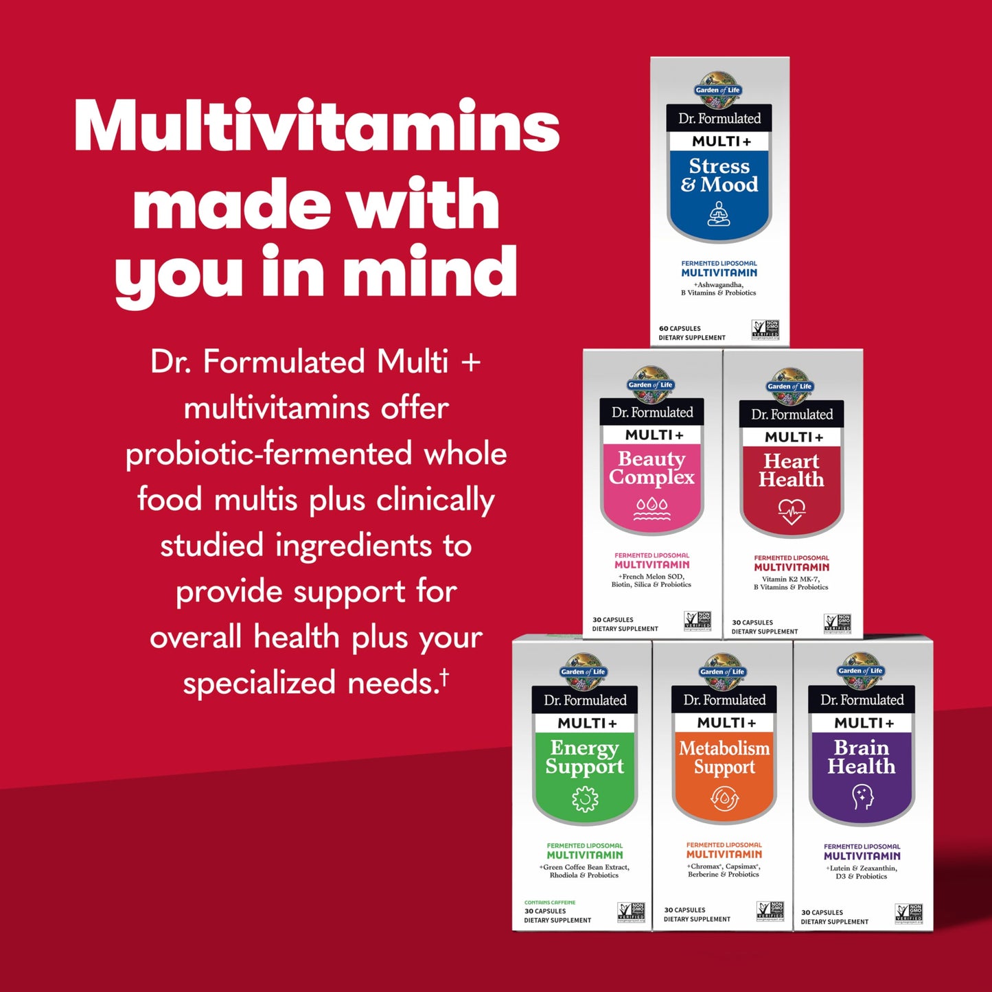 Garden of Life Dr. Formulated Multi+ Heart Health Capsules, 30 Count