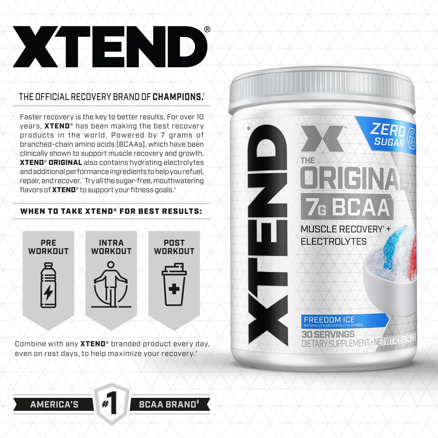 Xtend BCAA Powder Freedom Ice 30 Servings