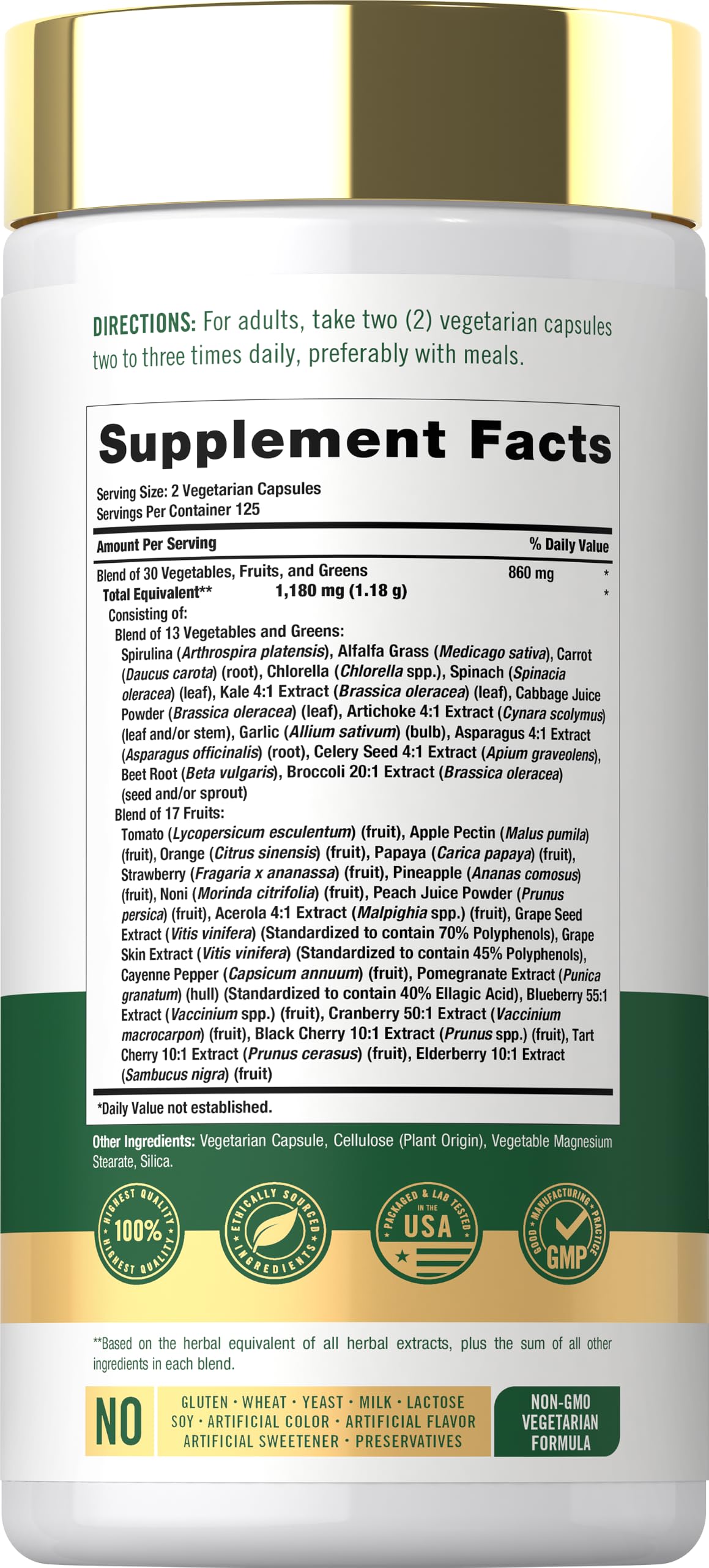 Carlyle Super Greens Capsules 250
