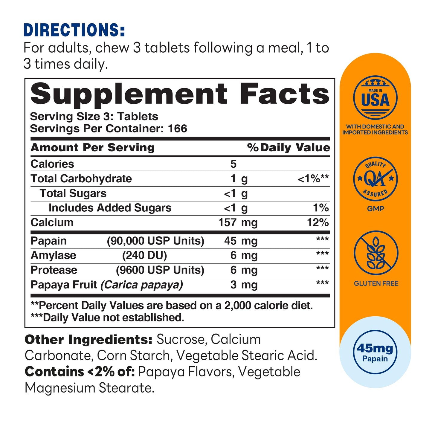 Vitamin World Papaya Enzymes Chewable 500 Count