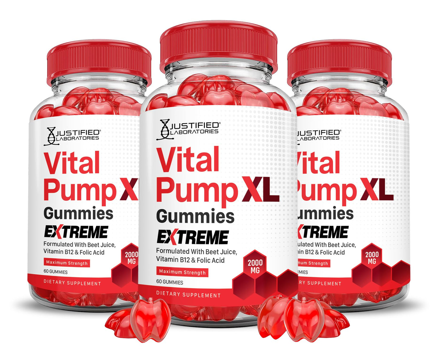 Justified Laboratories Vital Pump XL Extreme 2000MG Performance, 180 Gummies