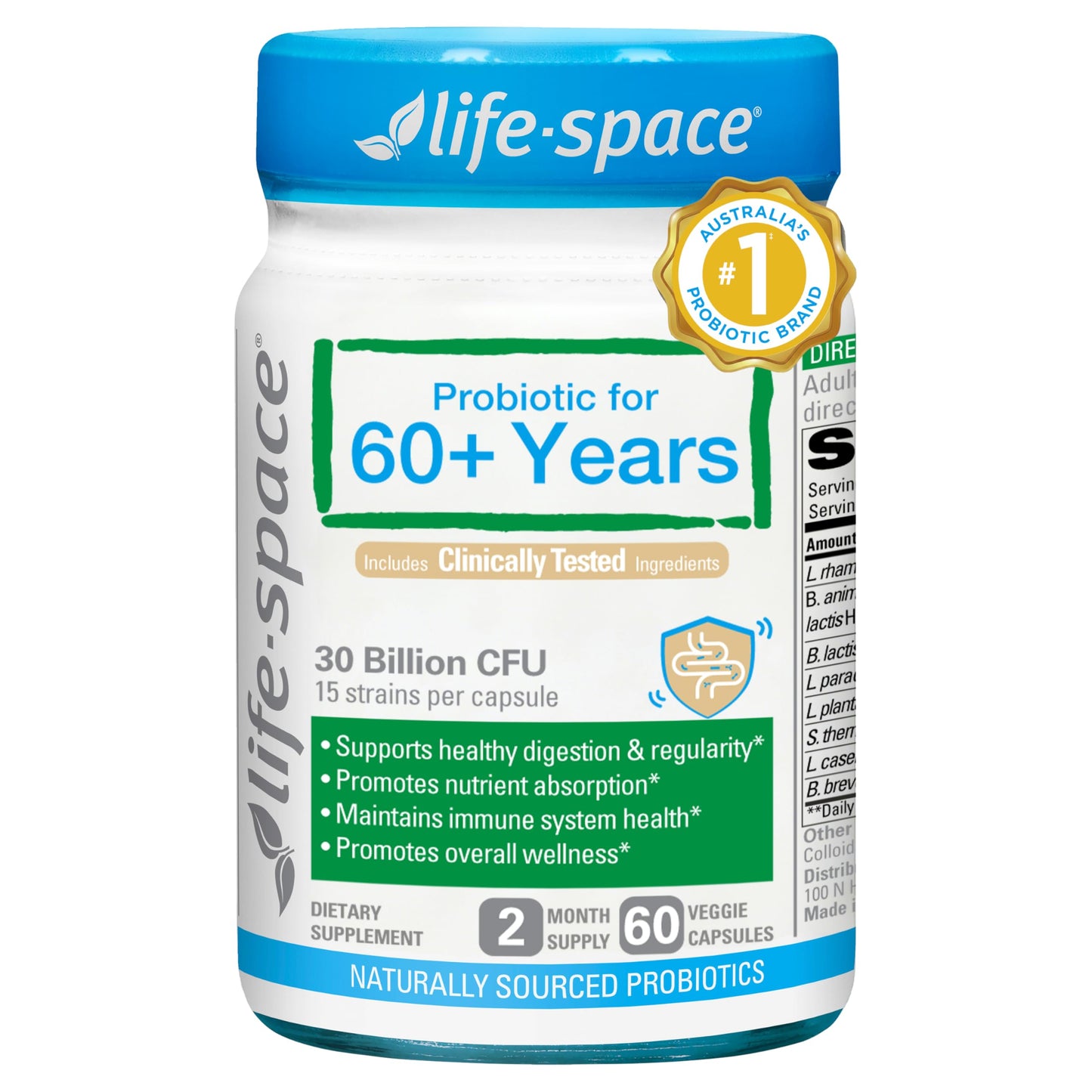 Life-Space Probiotic for 60+ Years Capsules 30 Count