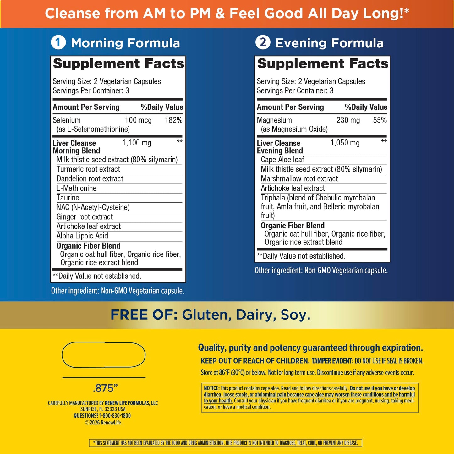 Renew Life Cleanse 3-Day Liver Cleanse Capsule, 1 Count