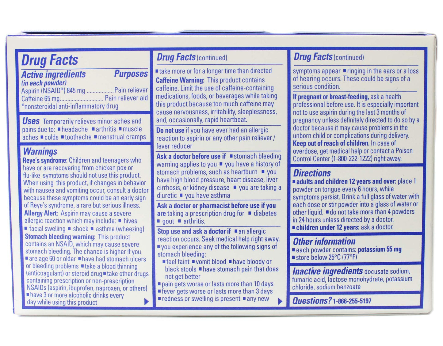 Stanback Headache Powders Powder, 6 Count