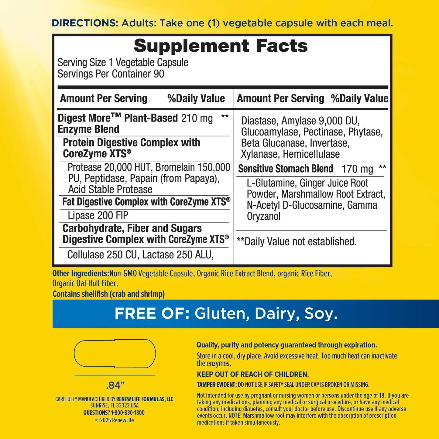 Renew Life DigestMore Digestive Enzymes Capsule 90 Count