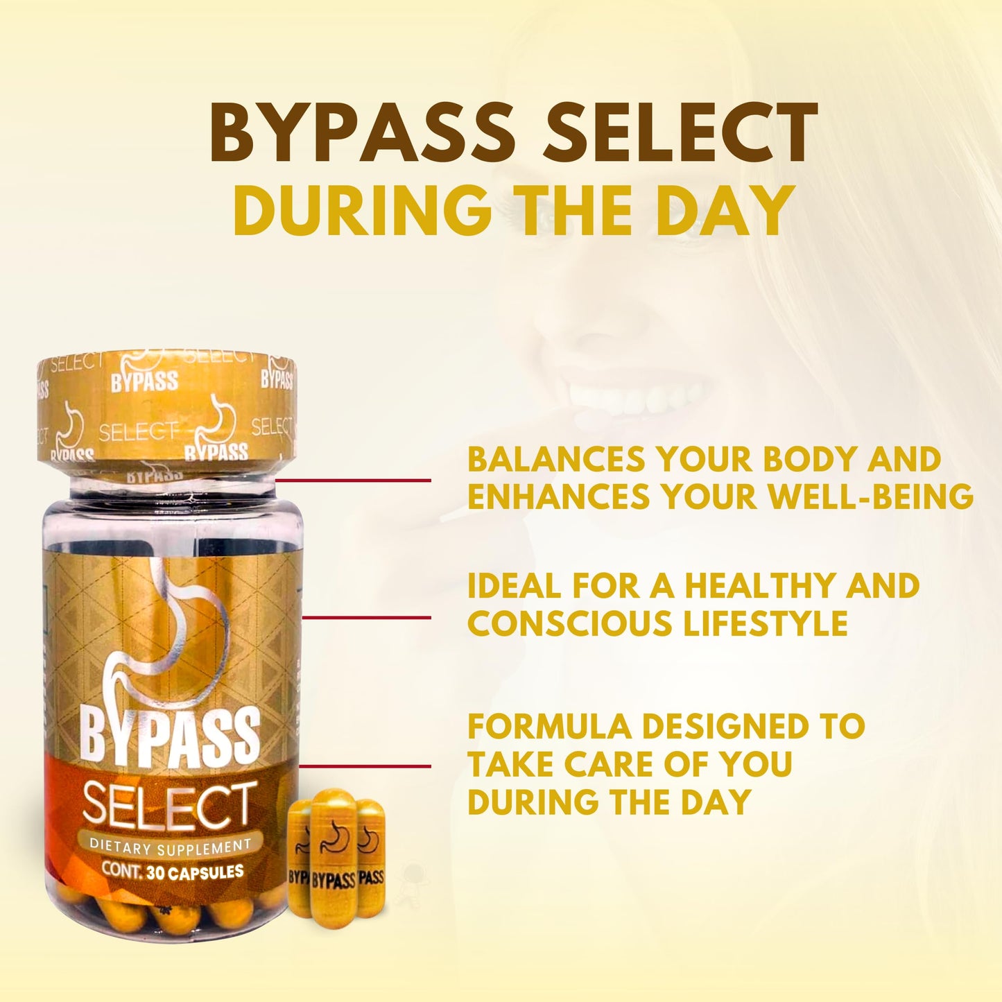 Generic Bypass Select Metabolism Day & Night Capsules, 60 Count
