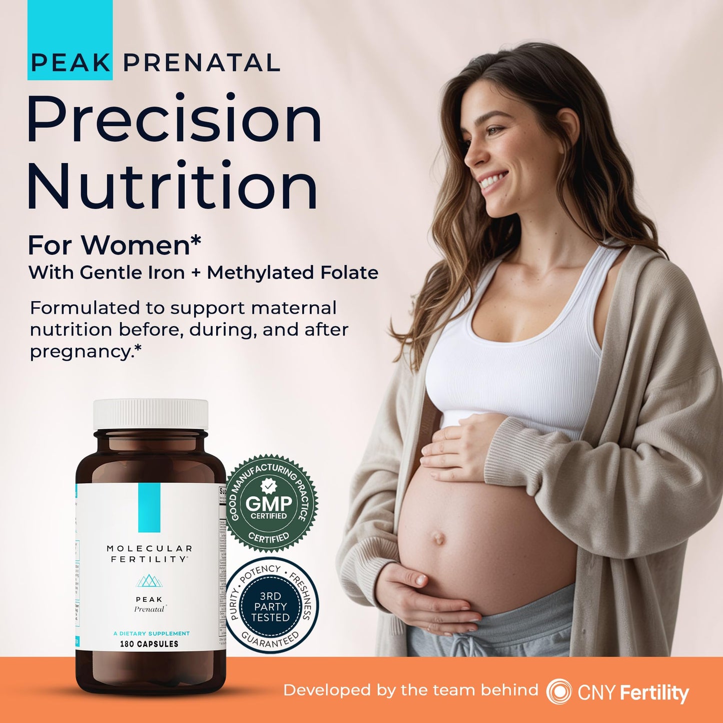 Molecular Fertility Peak Prenatal Capsules 180 Count