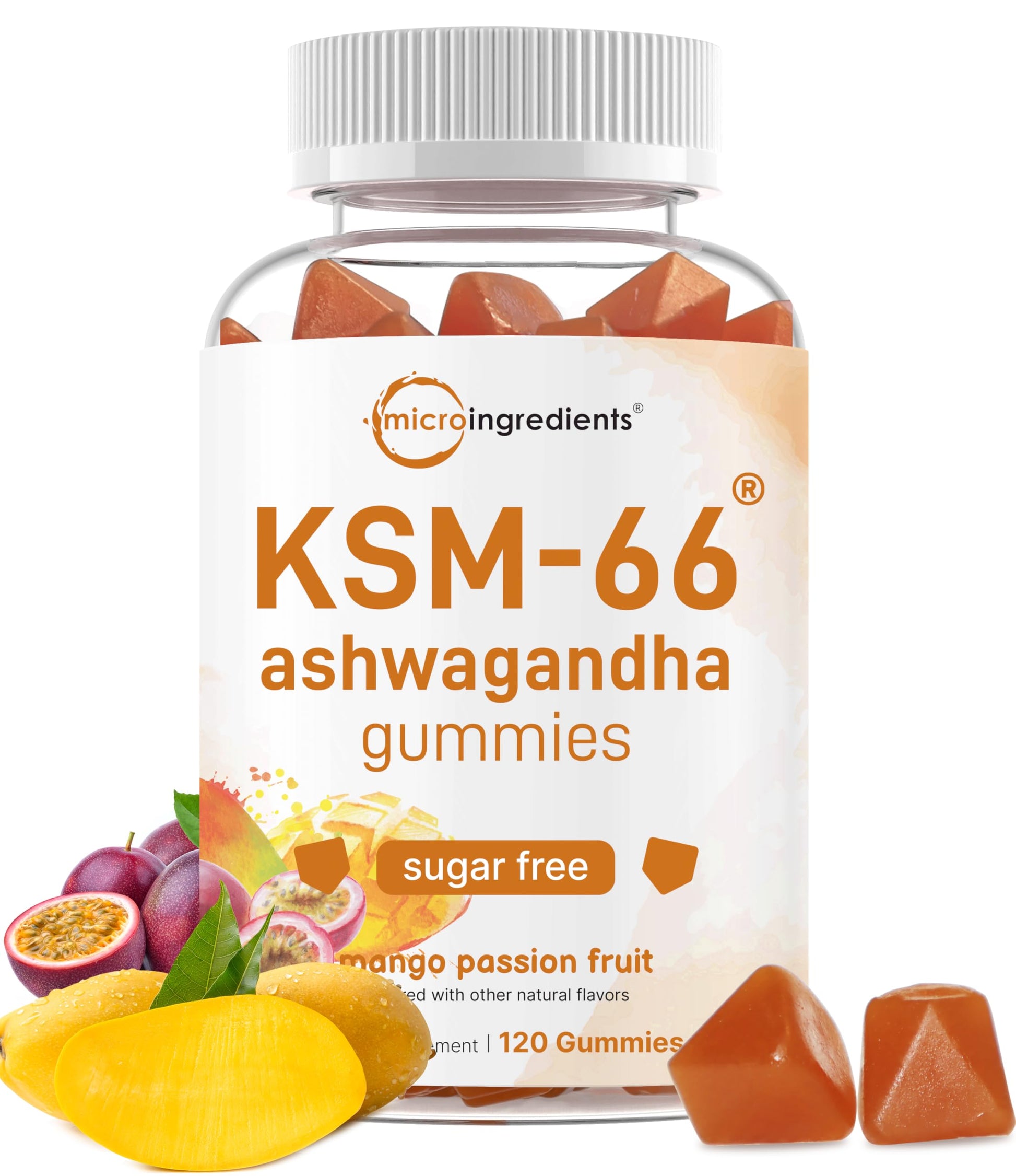Micro Ingredients KSM-66 Ashwagandha Gummies, 120 Gummies
