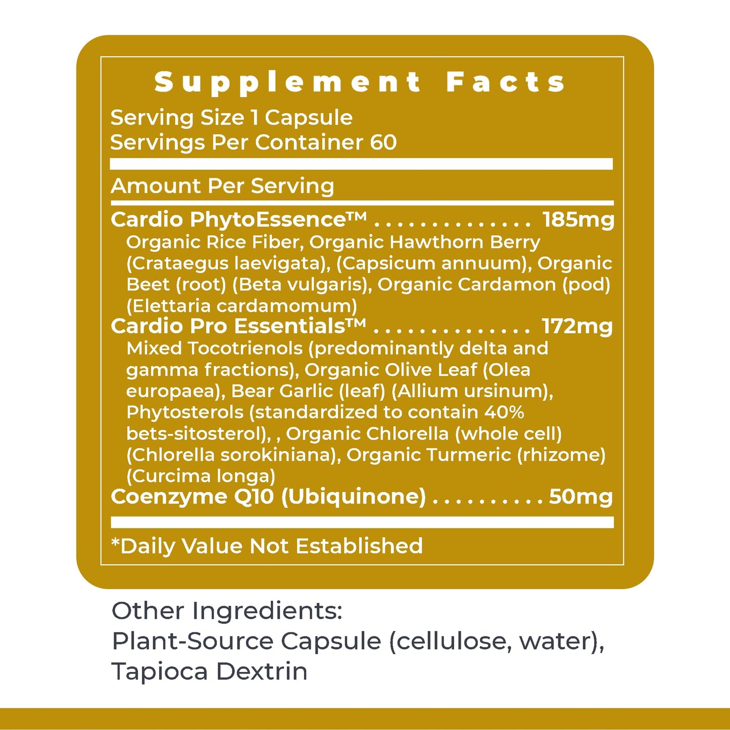 Premier Research Labs CardioVen CoQ10, Coenzyme Q10, Co Q10 Supplement 50mg, Ubiquinol with Chlorella, Tocotrienol & Cayenne Pepper for Heart Health, Antioxidant Support Capsules 60