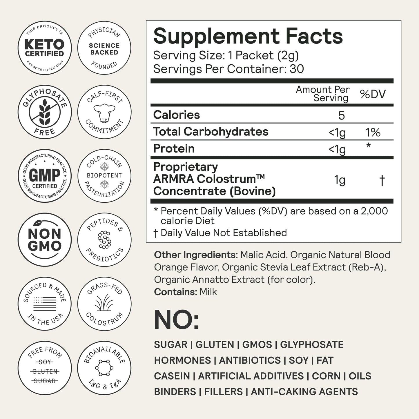 ARMRA Colostrum Premium Powder 8.3