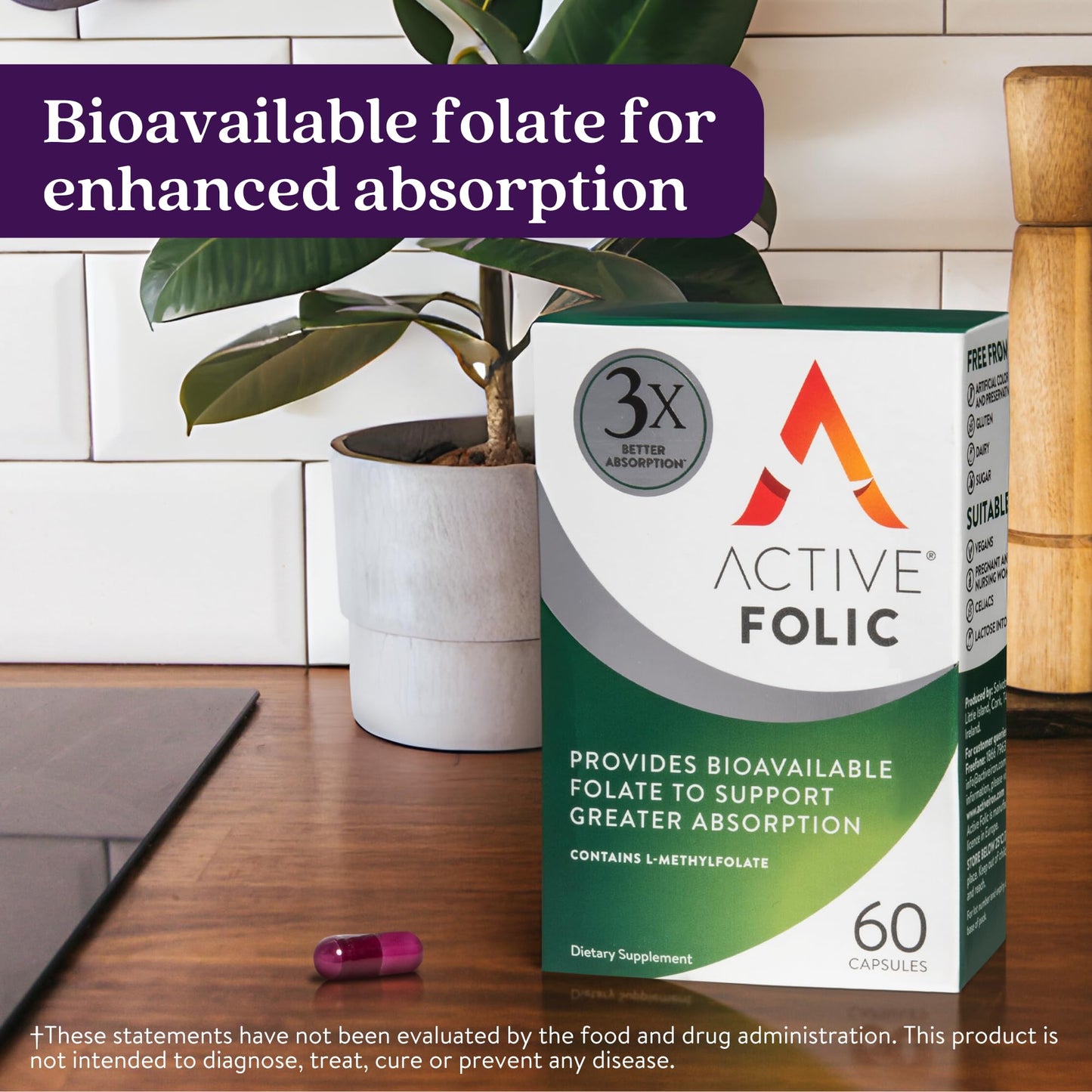 ACTIVEIRON Folic Acid Supplement Capsule, 60 Capsules