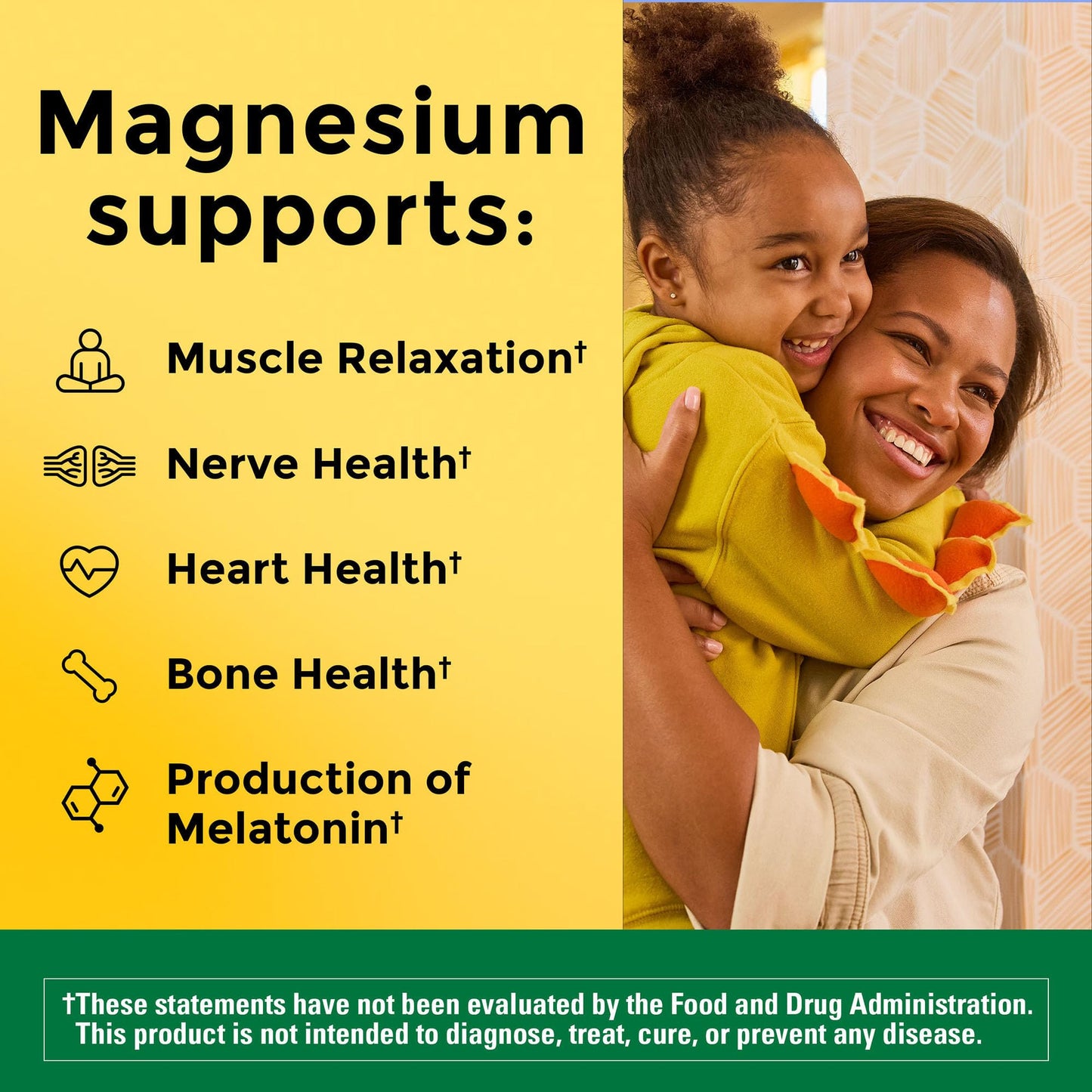 Nature Made Magnesium L-Threonate with Vitamin C & Vitamin D3, 180 Capsules