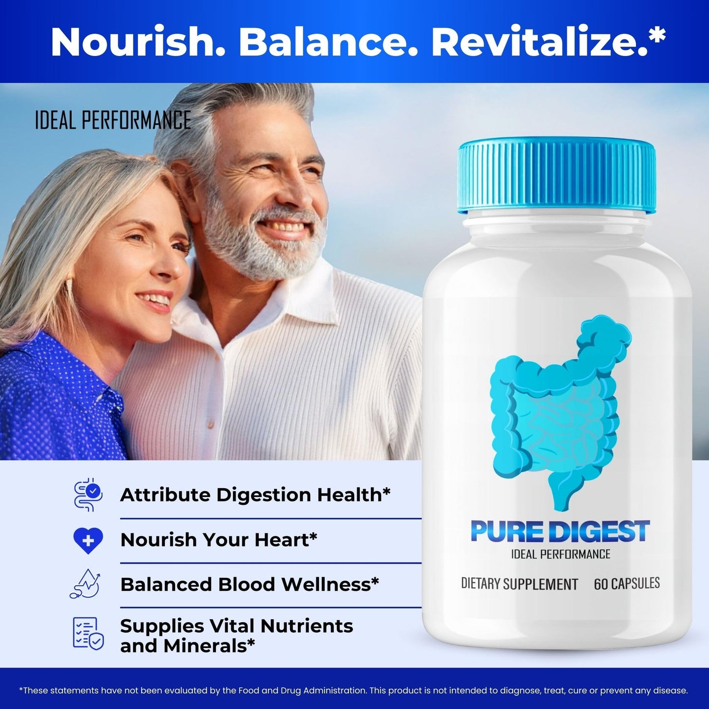 IDEAL PERFORMANCE Pure Digest Capsules 60 Count