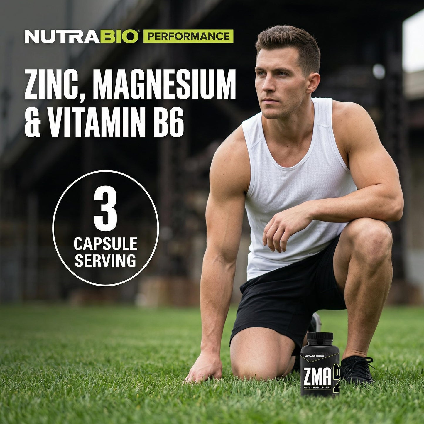 NutraBio ZMA Supplements for Men & Women Capsule, 180 Capsules