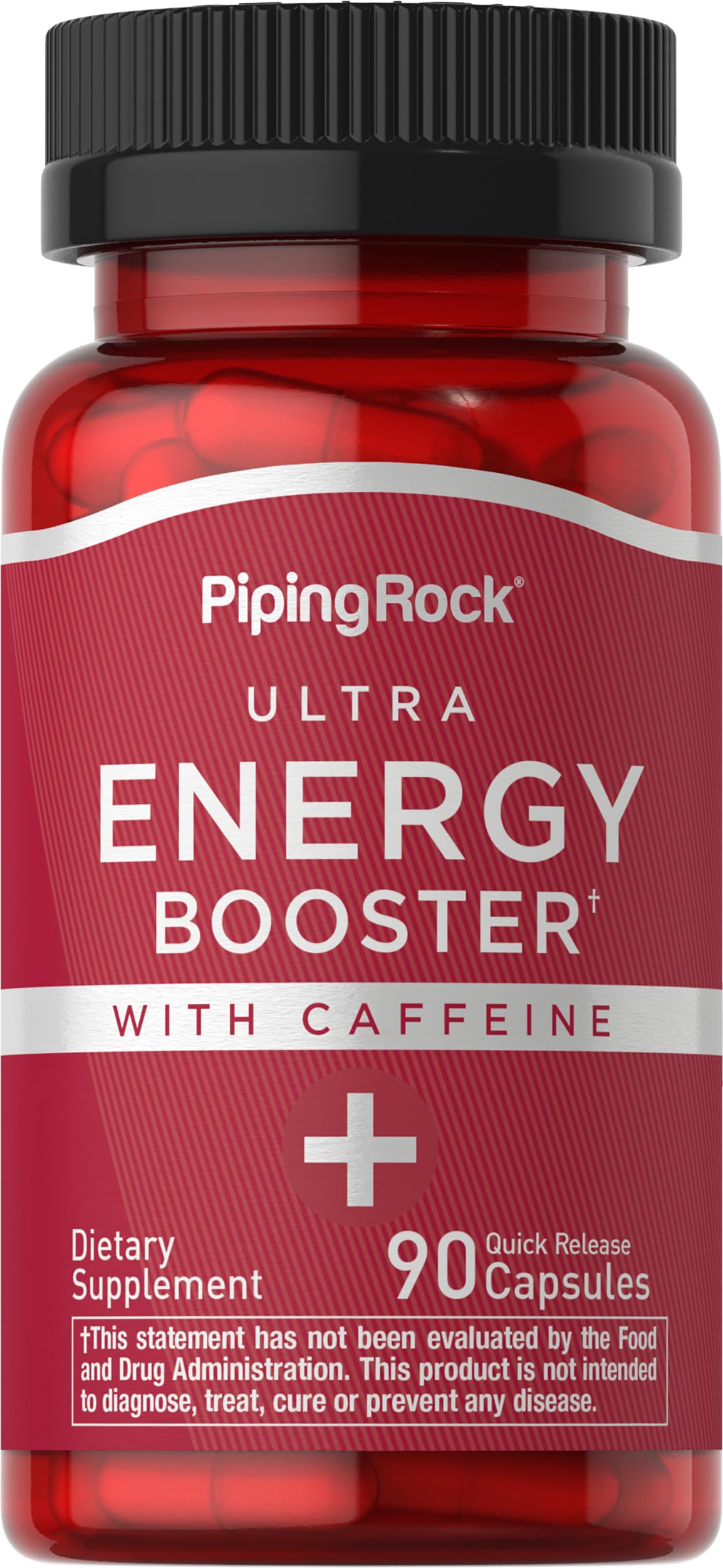 Piping Rock Energy Supplement with Caffeine Capsules, 90 Count