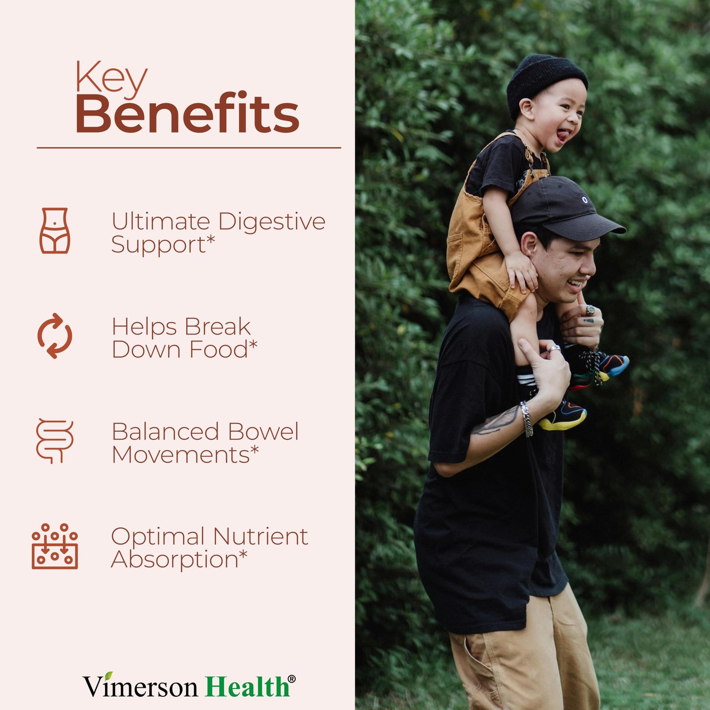 Vimerson Health Digestive Enzymes Probiotic Multi Enzyme (Enzimas Digestivas) with Makzyme-Pro Formula, 60 Capsules
