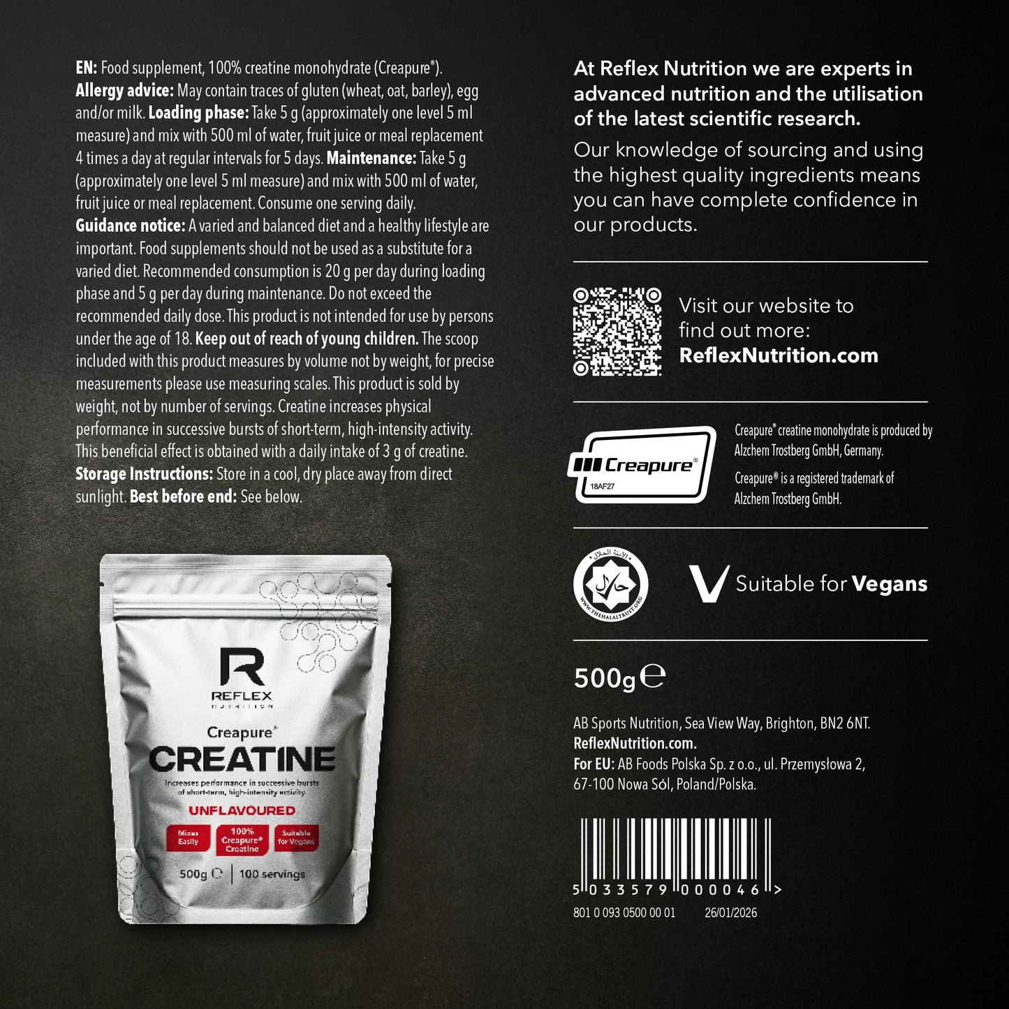 Reflex Creapure Creatine Powder 17.5