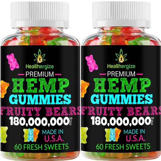 Healthergize Hemp Gummies, 120 Gummies