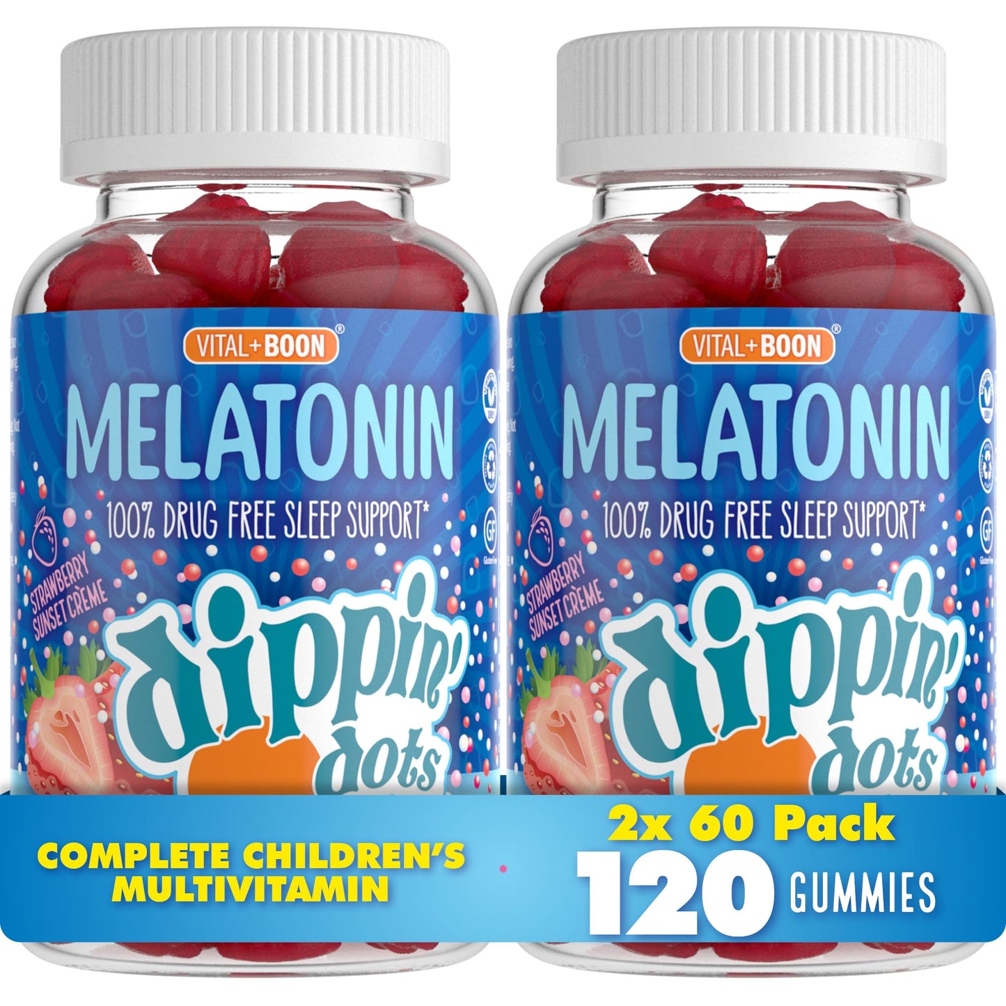 Vital+Boon Melatonin Sleep Support Gummies 120 Count