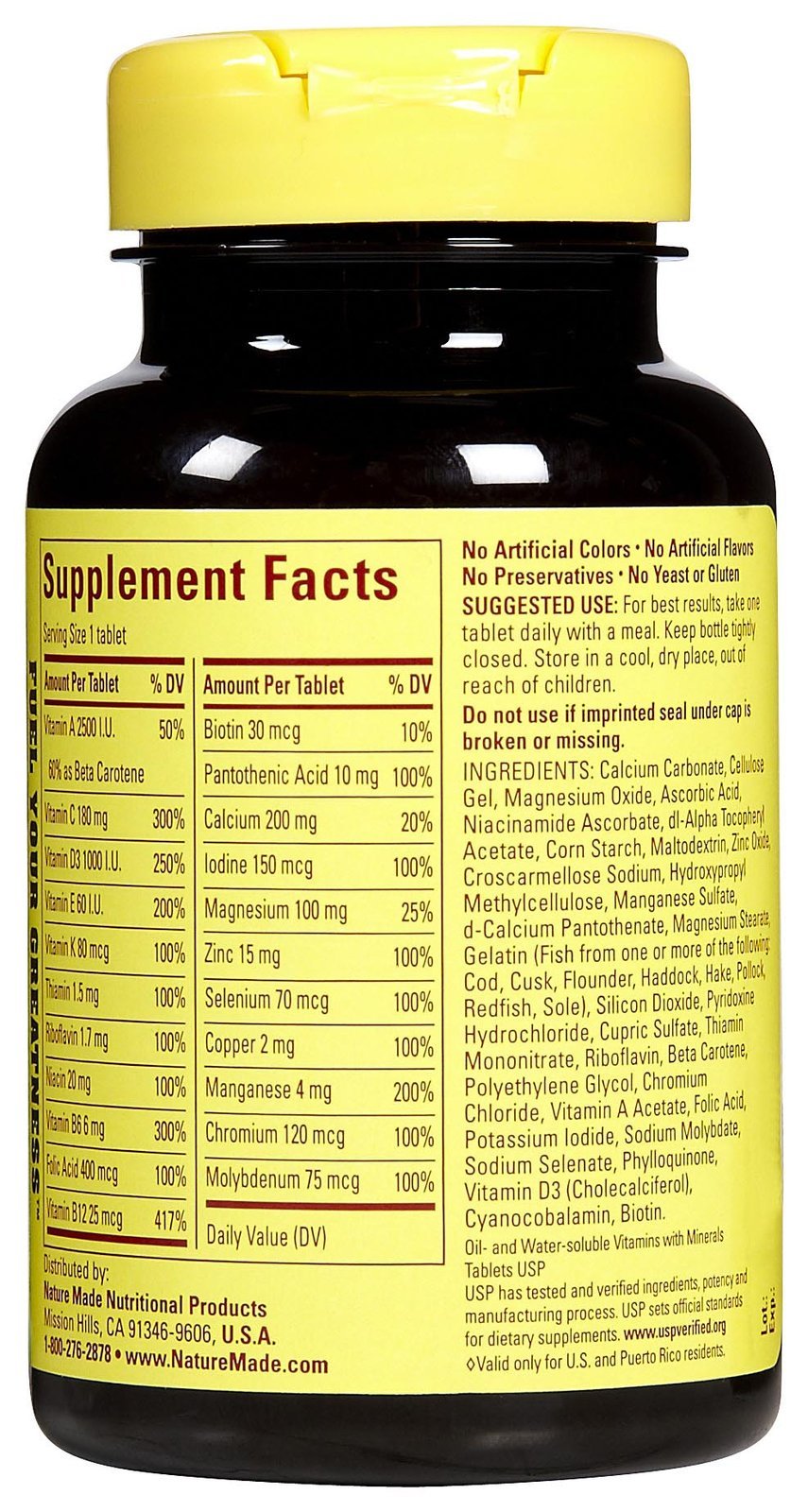 Nature Made Women's Multivitamin 50+ Tablets, 90 Count