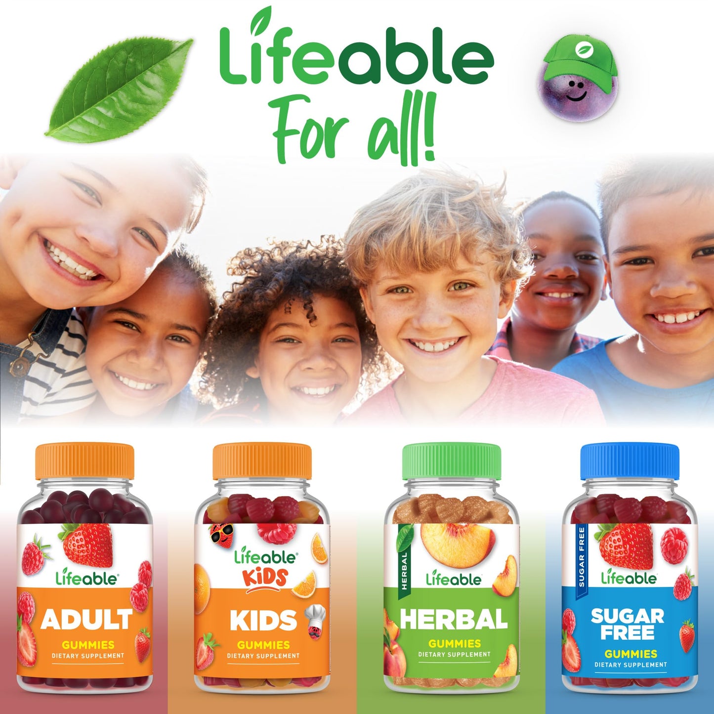 Lifeable Sugar Free Biotin Gummies for Kids, 90 Gummies