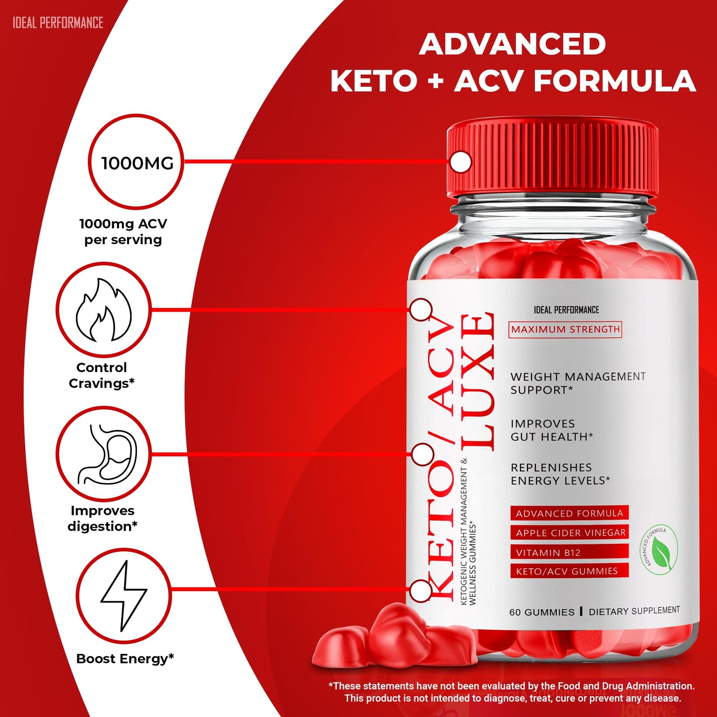 Ideal Performance Keto Luxe + Gummies Gummy 300