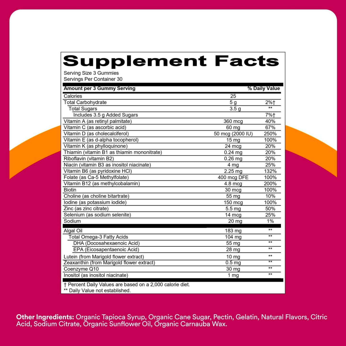 SmartyPants Women's Plus 50+ Multi & Omegas Gummies, 1 Count