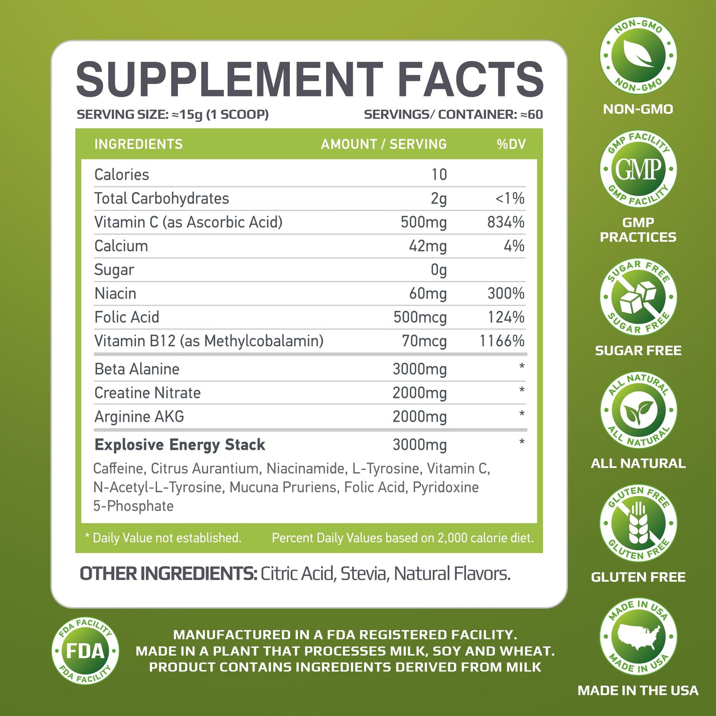 MUSCLE FOOD LABS MFL Muscle Xplosion Pre-Workout Powder 31.7466
