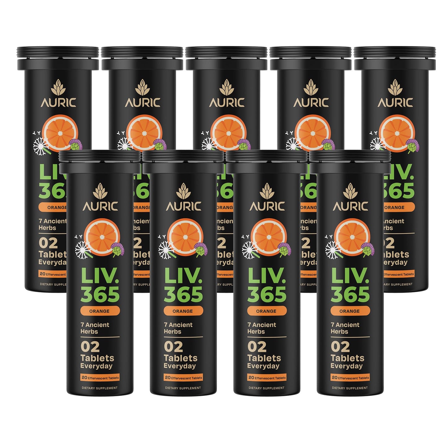 Auric Liv 365 Orange Effervescent Tablet 180 Tablets