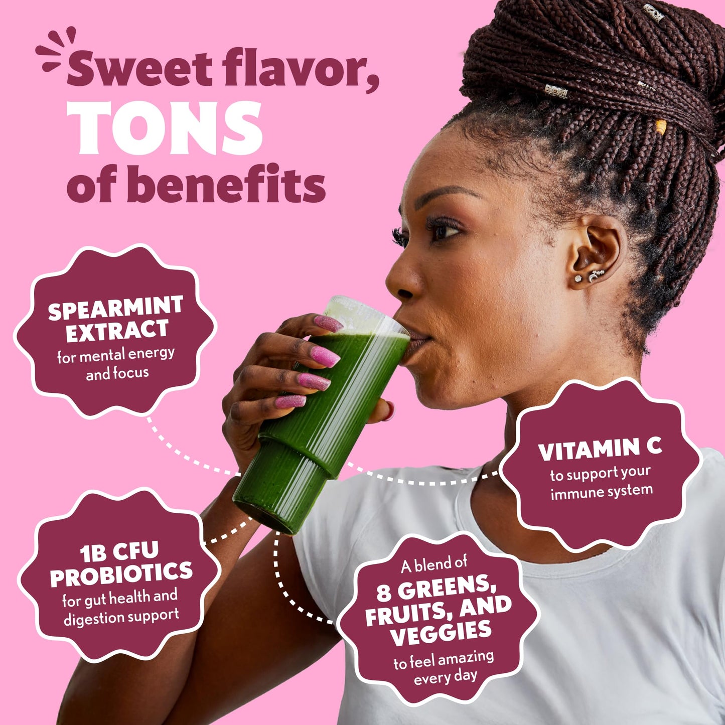 Amazing Grass Sweet Greens and Superfoods Powder Summer Berry, 30 Servings