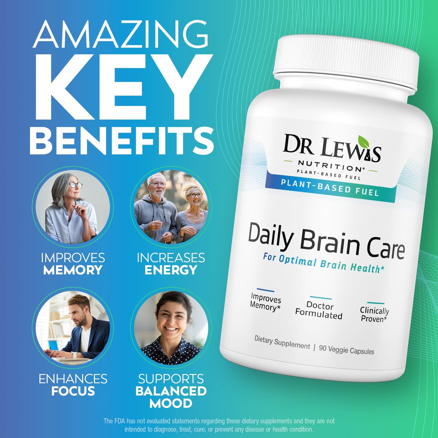 Dr Lewis Nutrition Daily Brain Care 90 Capsules