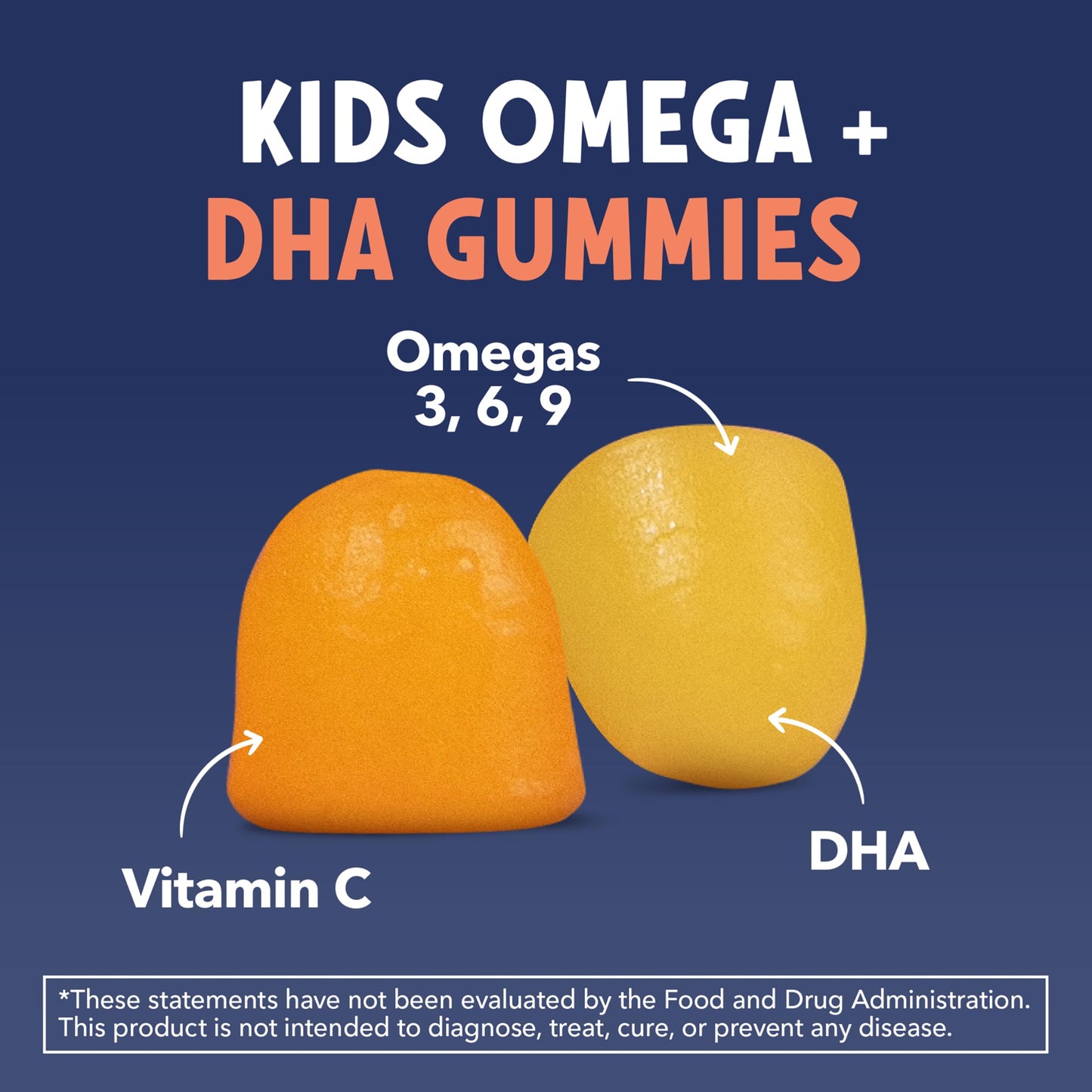 HAVASU NUTRITION Omega for Kids Lemon & Orange, Gummy, 60 Count