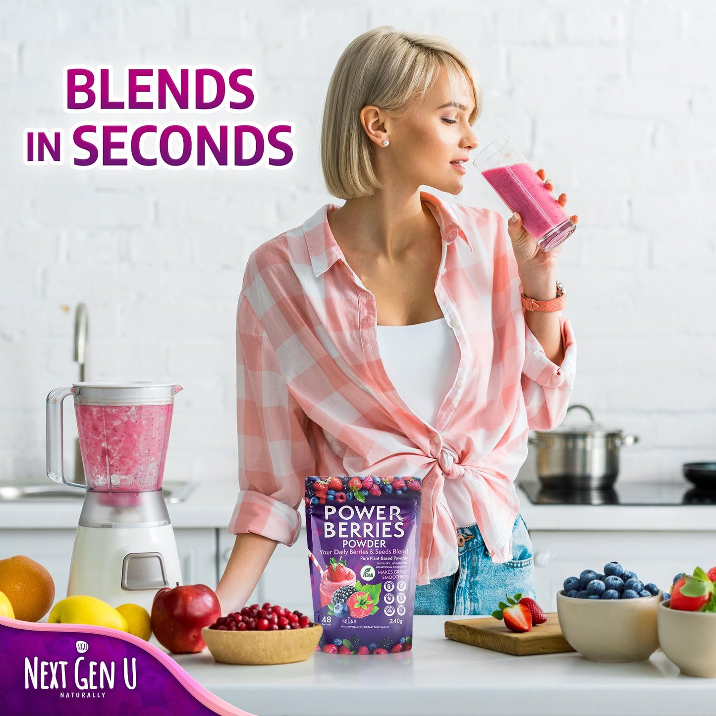 NGU Next Gen U Super Berry Powder 8.47 Ounce