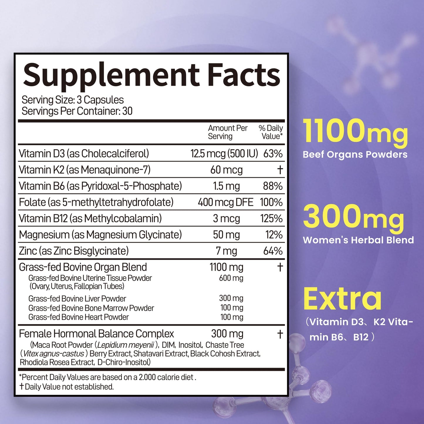 NEUNEST Beef Organ Supplement Capsules 270