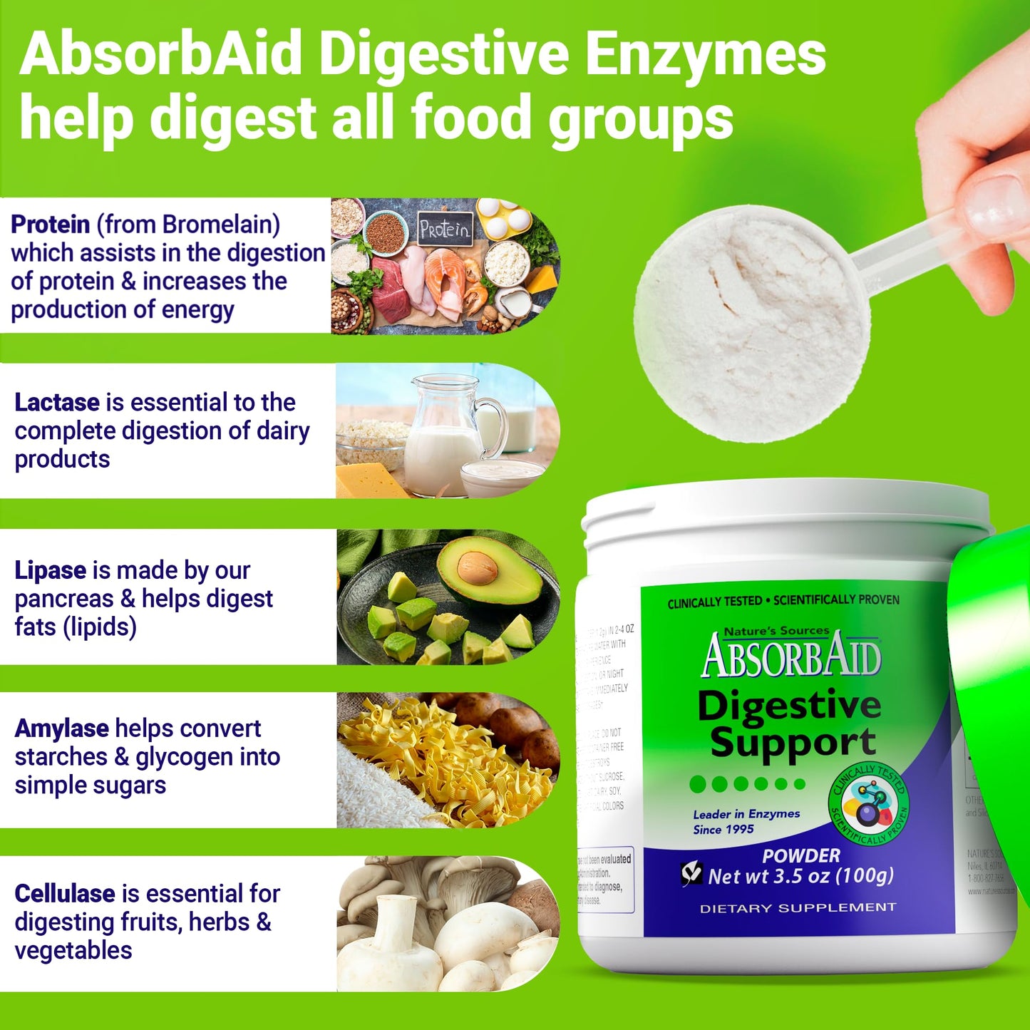 AbsorbAid Digestive Support Powder, 3.5 Ounce