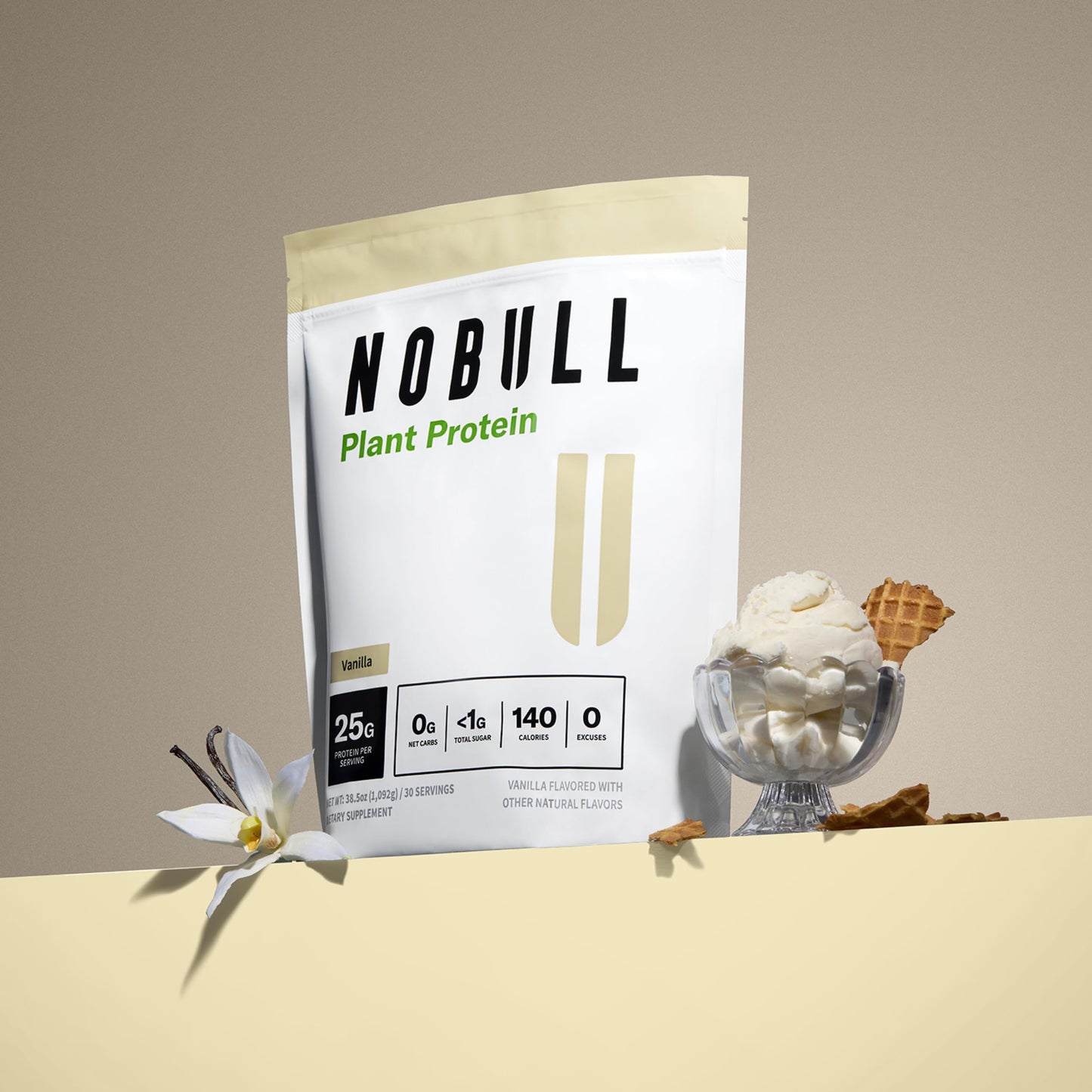NOBULL Plant-Based Protein Powder Vanilla 38.4 oz