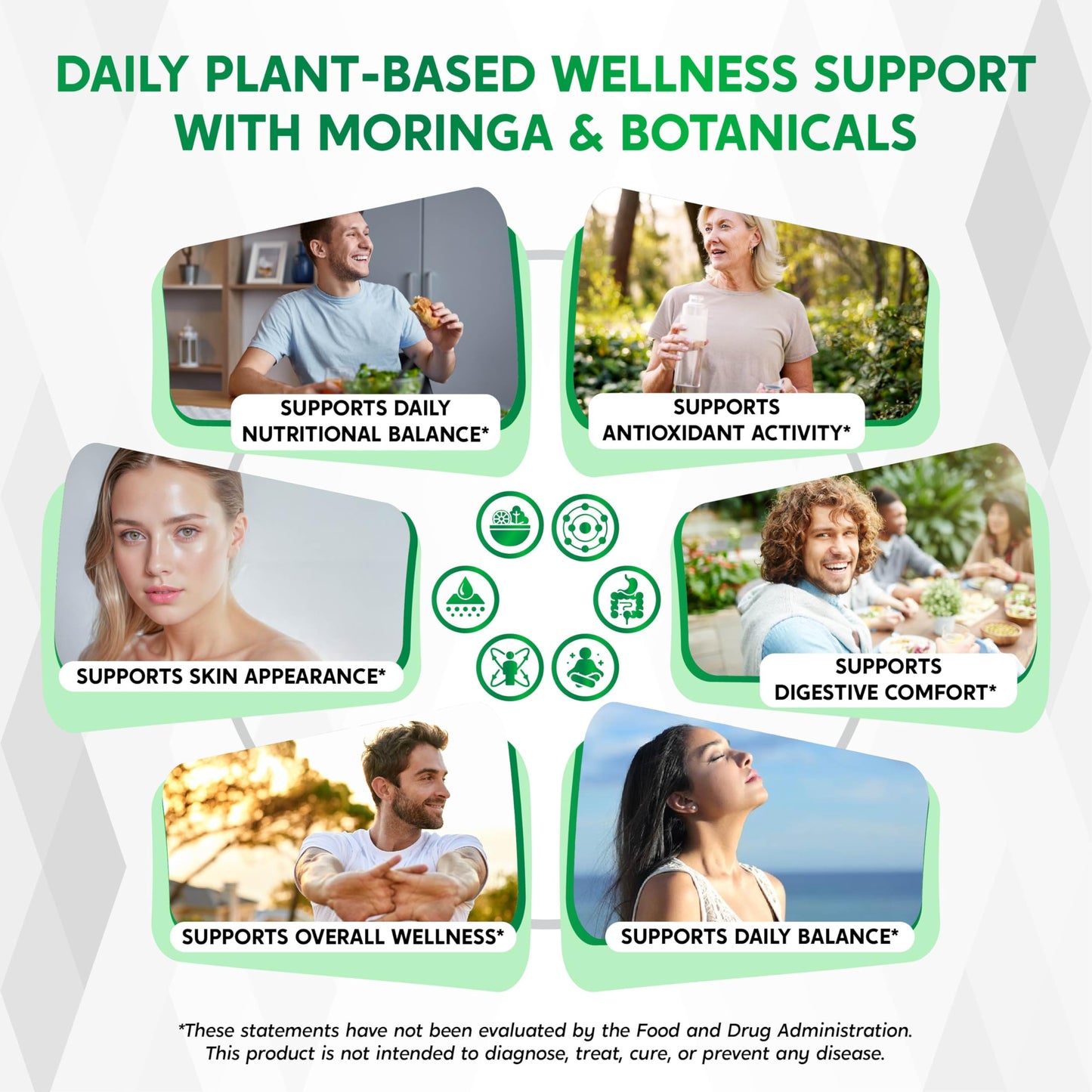 NESSARIT Moringa Supplement 10-in-1 Natural Blend with Turmeric Milk Thistle Ginger Saffron Fenugreek Holy Basil Ceylon Cinnamon Capsules, 150 Count