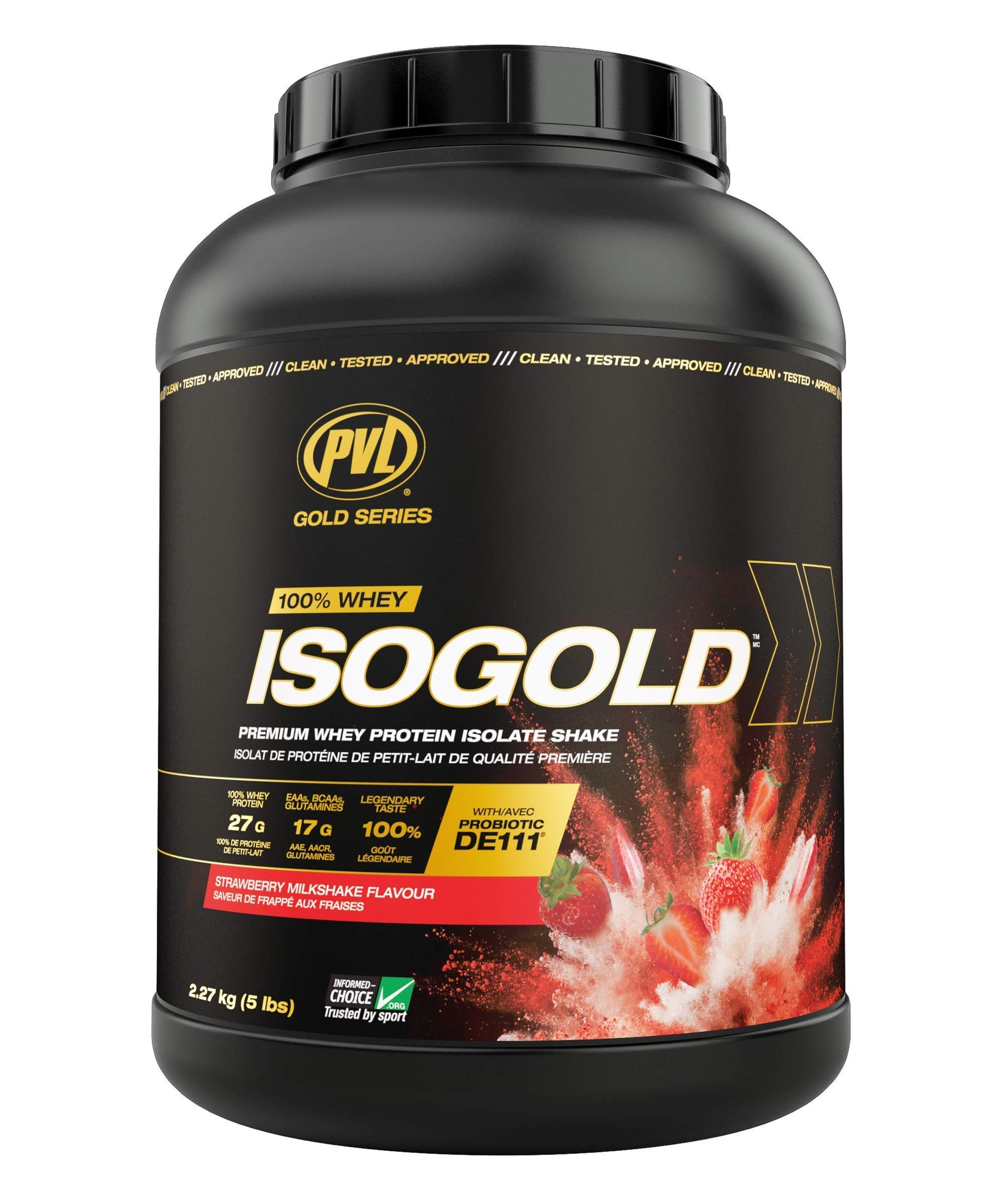 PVL ISO GOLD Grass Fed Premium Isolate 100% Whey Protein Powder, 5 Lbs