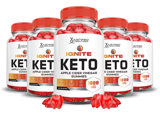 Justified Laboratories Ignite Keto ACV Gummies Advanced 1000MG Gummy, 300 Gummies