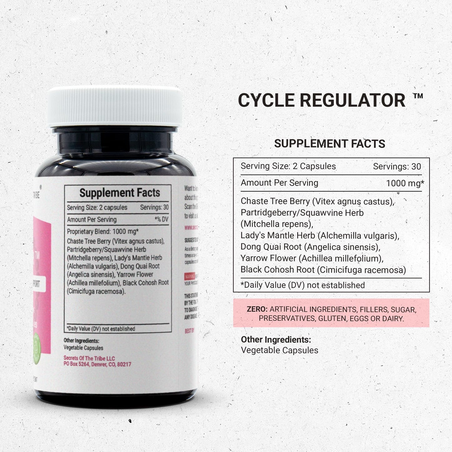 Secrets of the Tribe Cycle Regulator Capsules, 60 Count